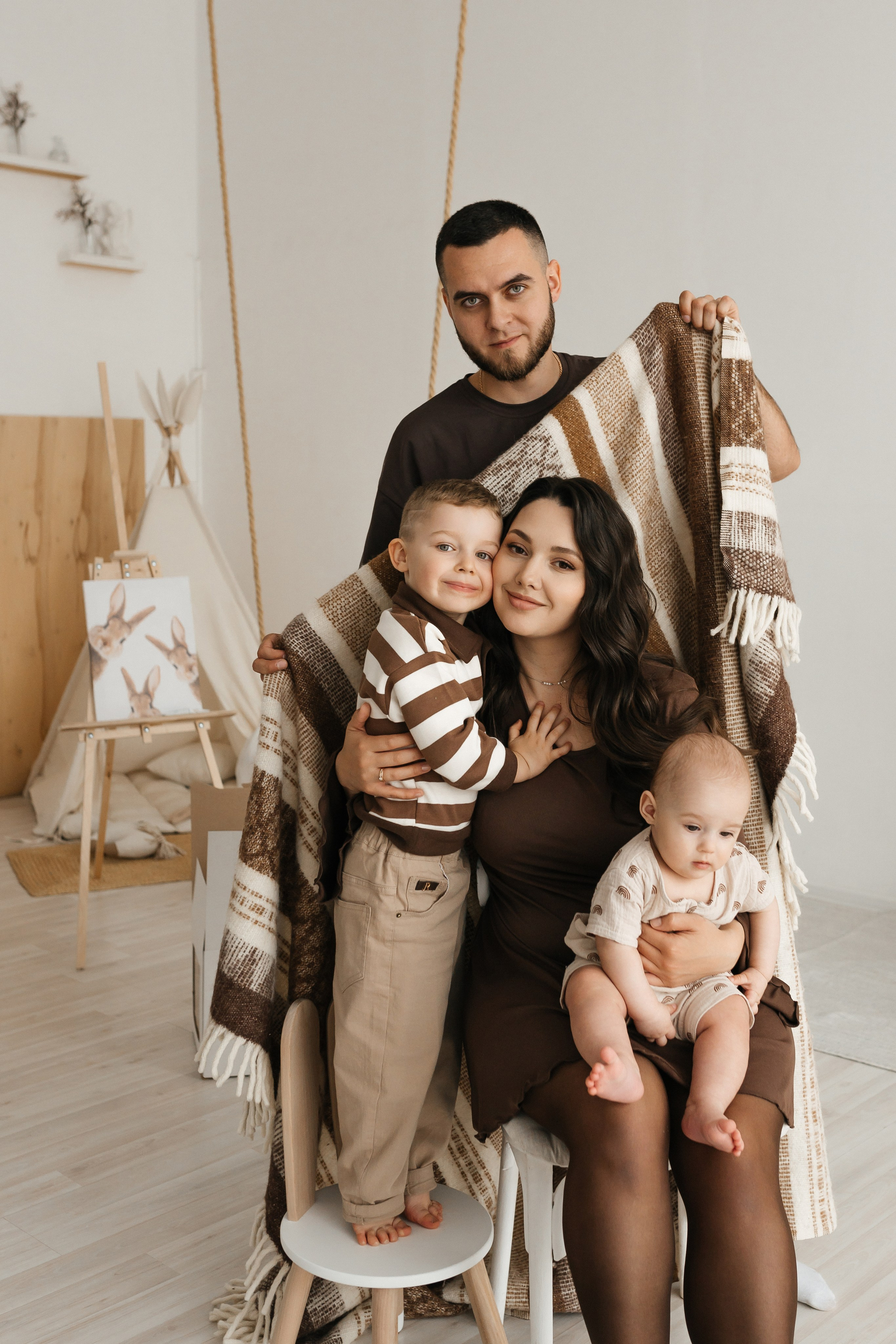 Светлана, Данил, Арсений и Савелий. Фотограф Ким Наталья в Красноярске