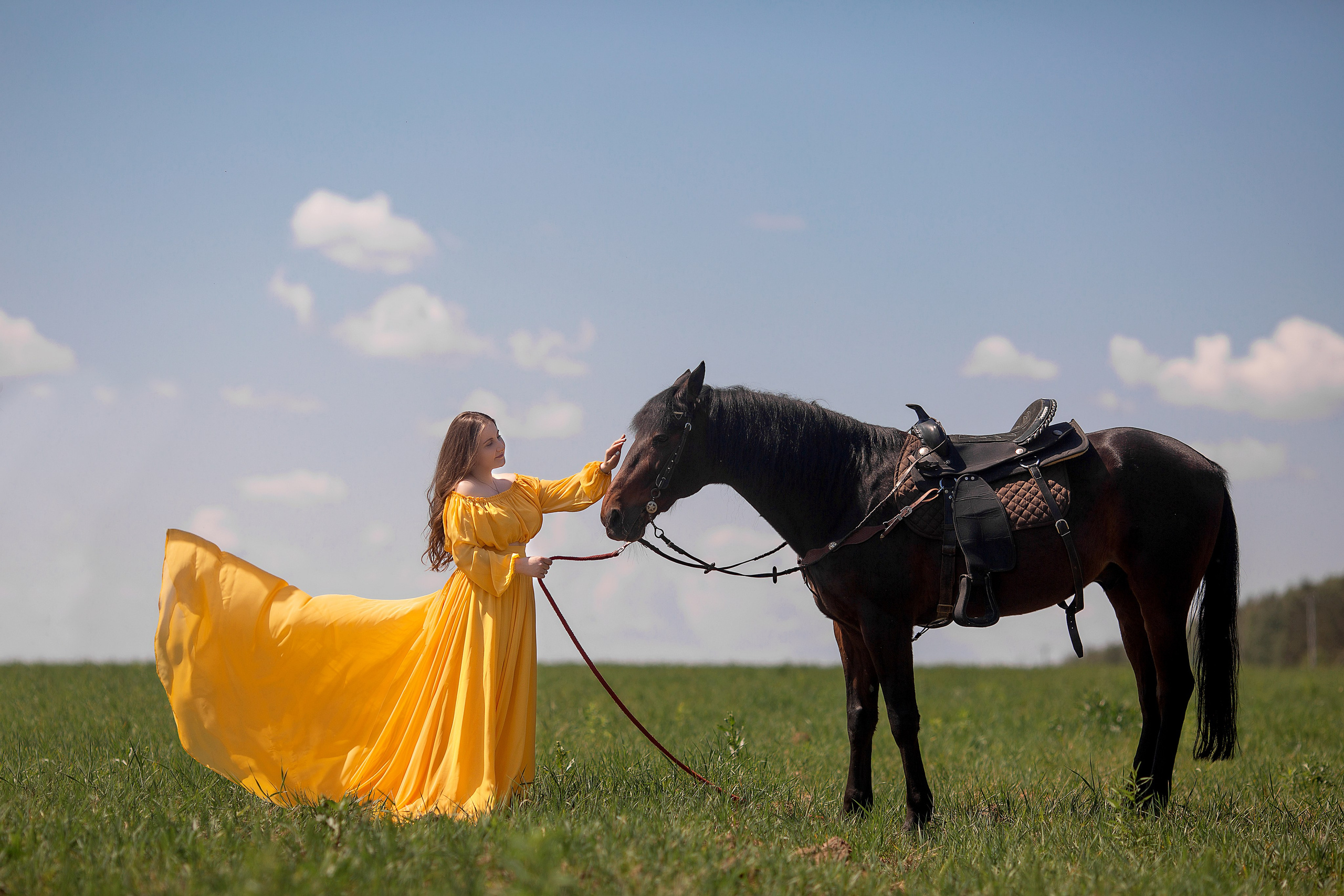Армине, Илья и Табор. Фотосессия с лошадьми в Нижнем Новгороде