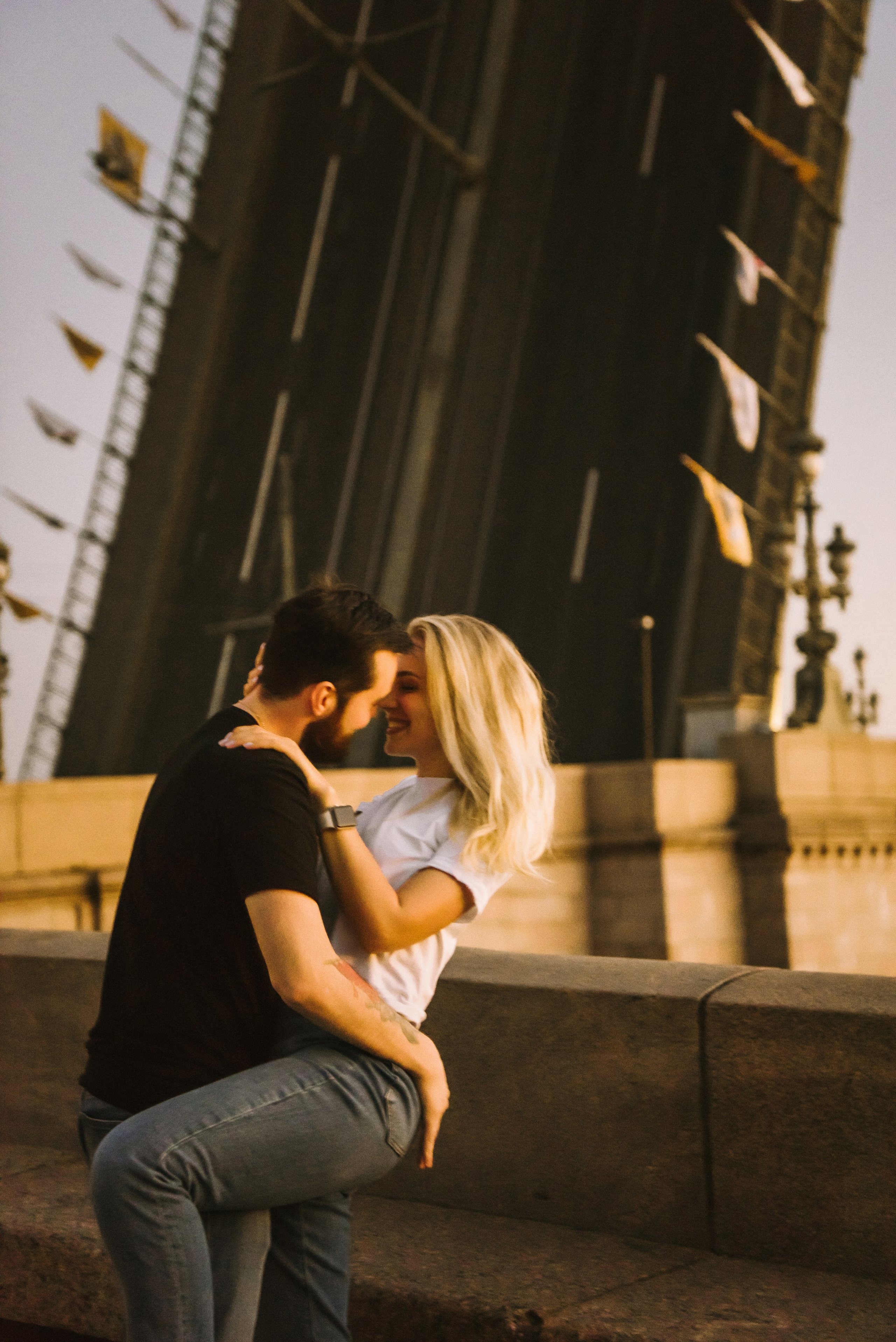 Лера и Женя. Разводные мосты. Рассвет. Свадебный фотограф в Санкт-Петербурге София Шубик