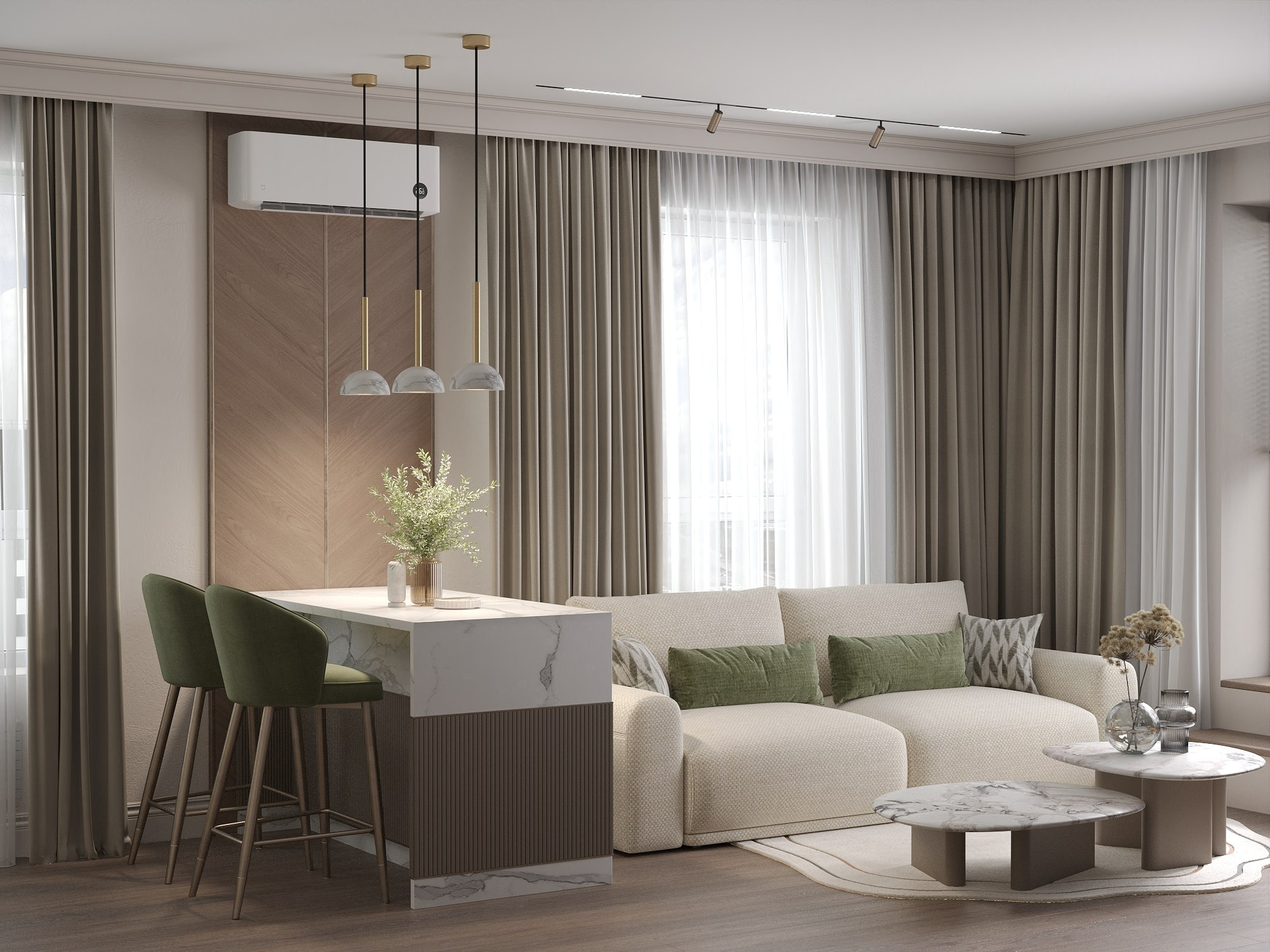 ЖК Хюгге 105 м². БК студия дизайна интерьера