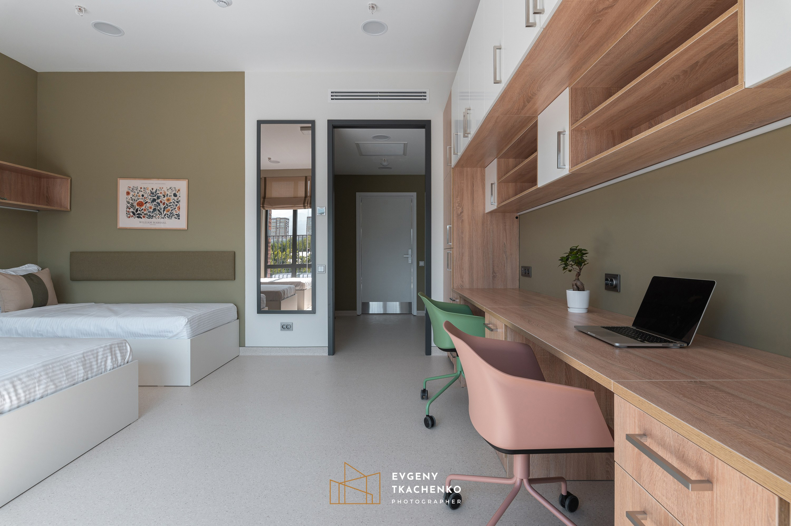 Общежитие университета NarXoz в Алматы. Архитектурный и интерьерный фотограф в Казахстане