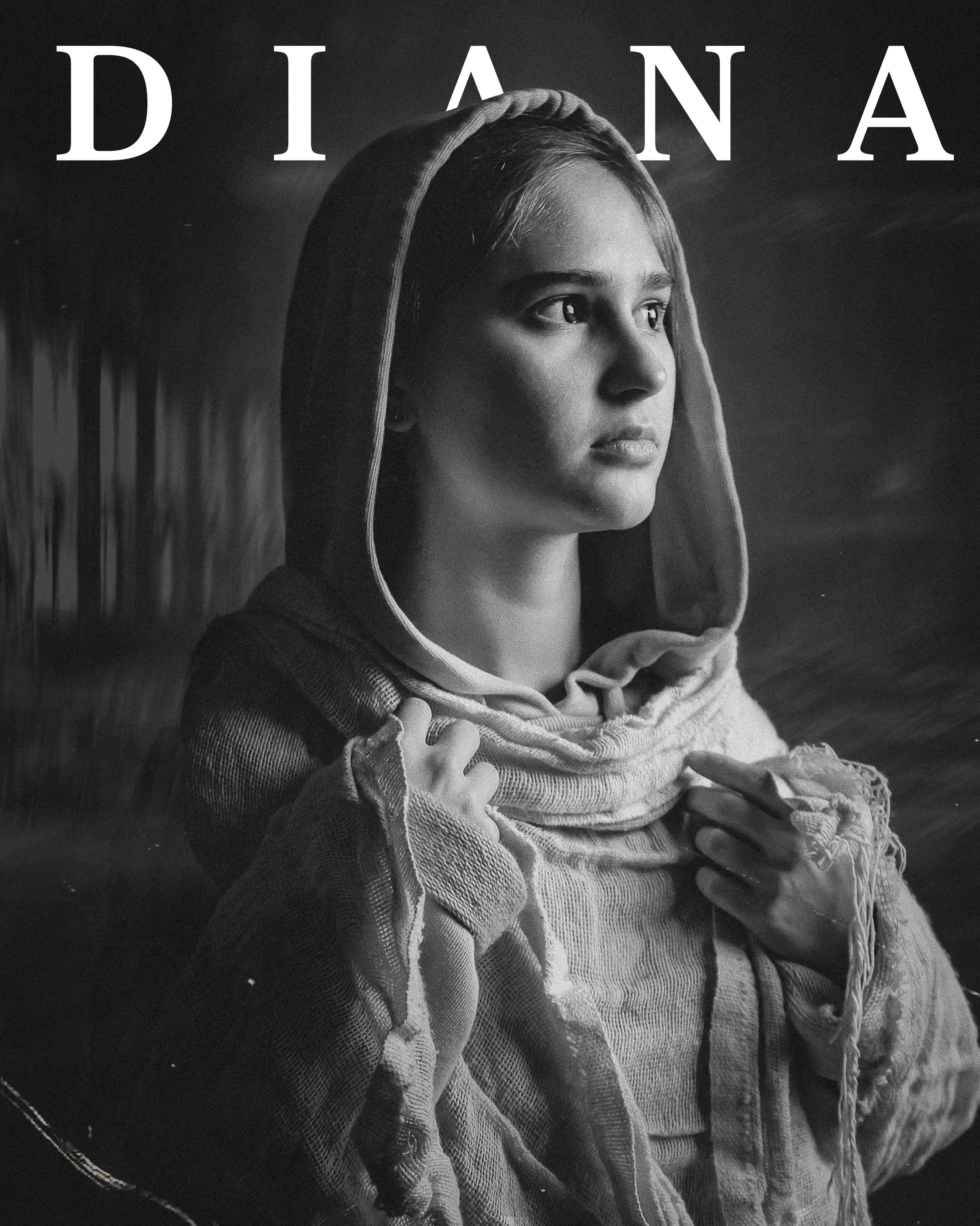 Женский черно-белый фото портрет 