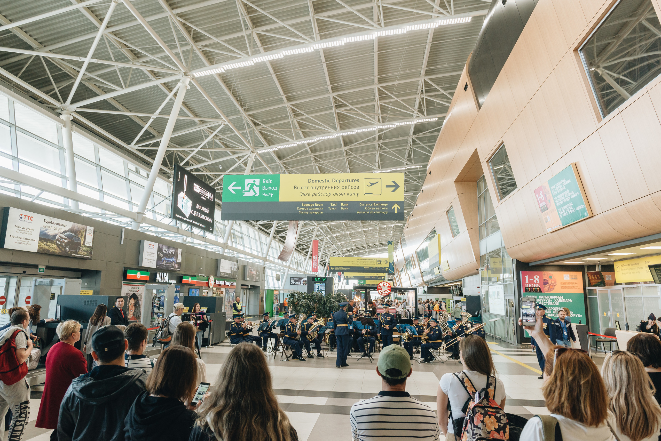 Orchestra in airport. Photo & Video production, in Bishkek, Kyrgyzstan