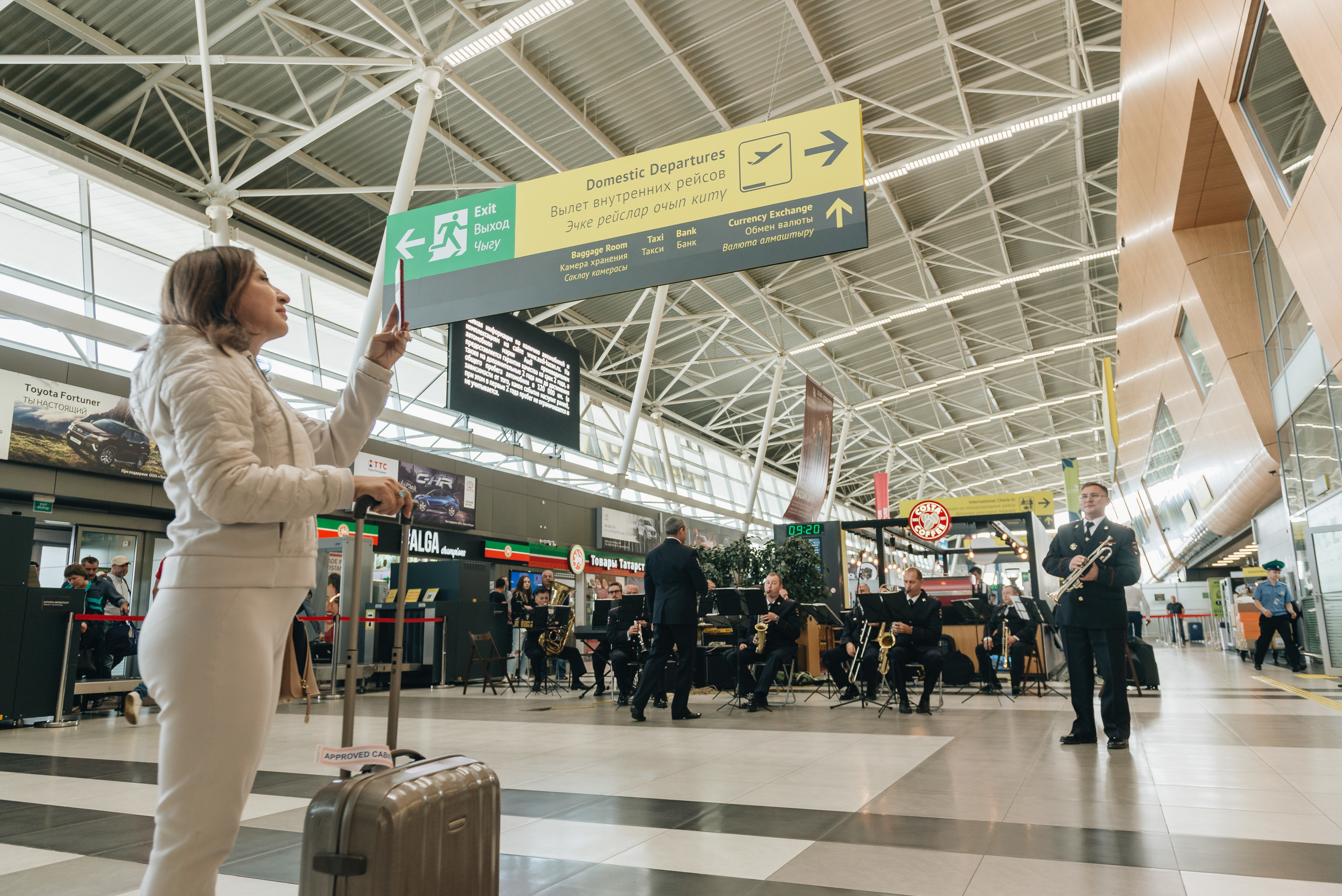 Orchestra in airport. Photo & Video production, in Bishkek, Kyrgyzstan