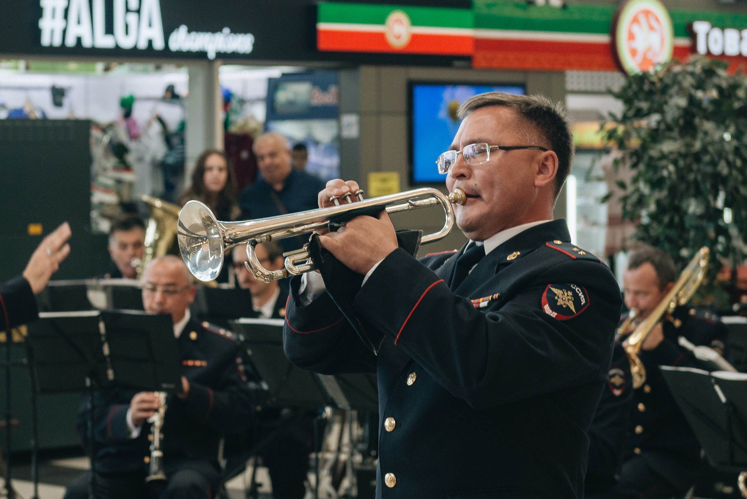 Orchestra in airport. Photo & Video production, in Bishkek, Kyrgyzstan