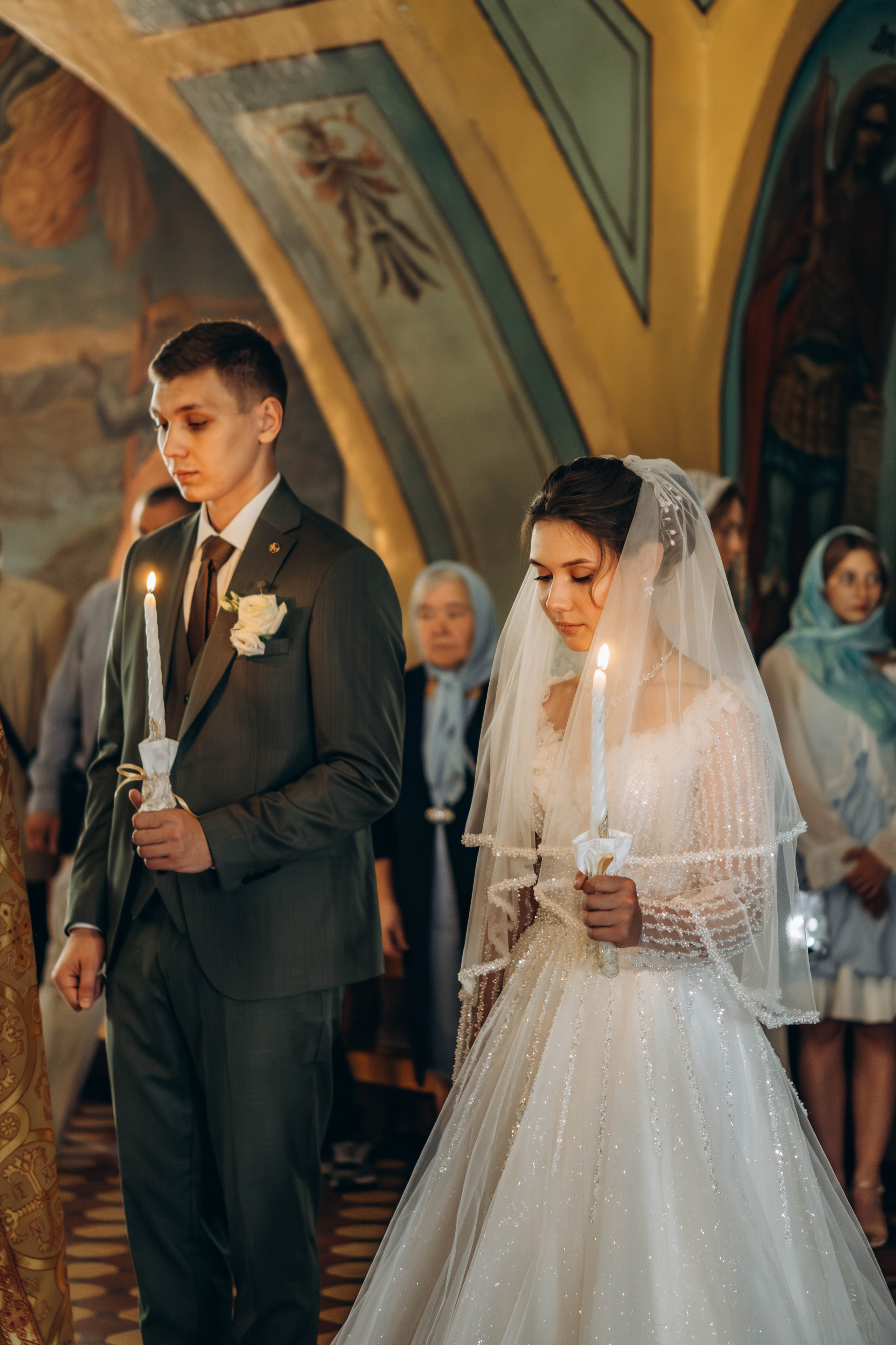 Венчание Поликарпа и Антонины Церковь Рождества Христова. Фотограф Москва Валерия Веденина