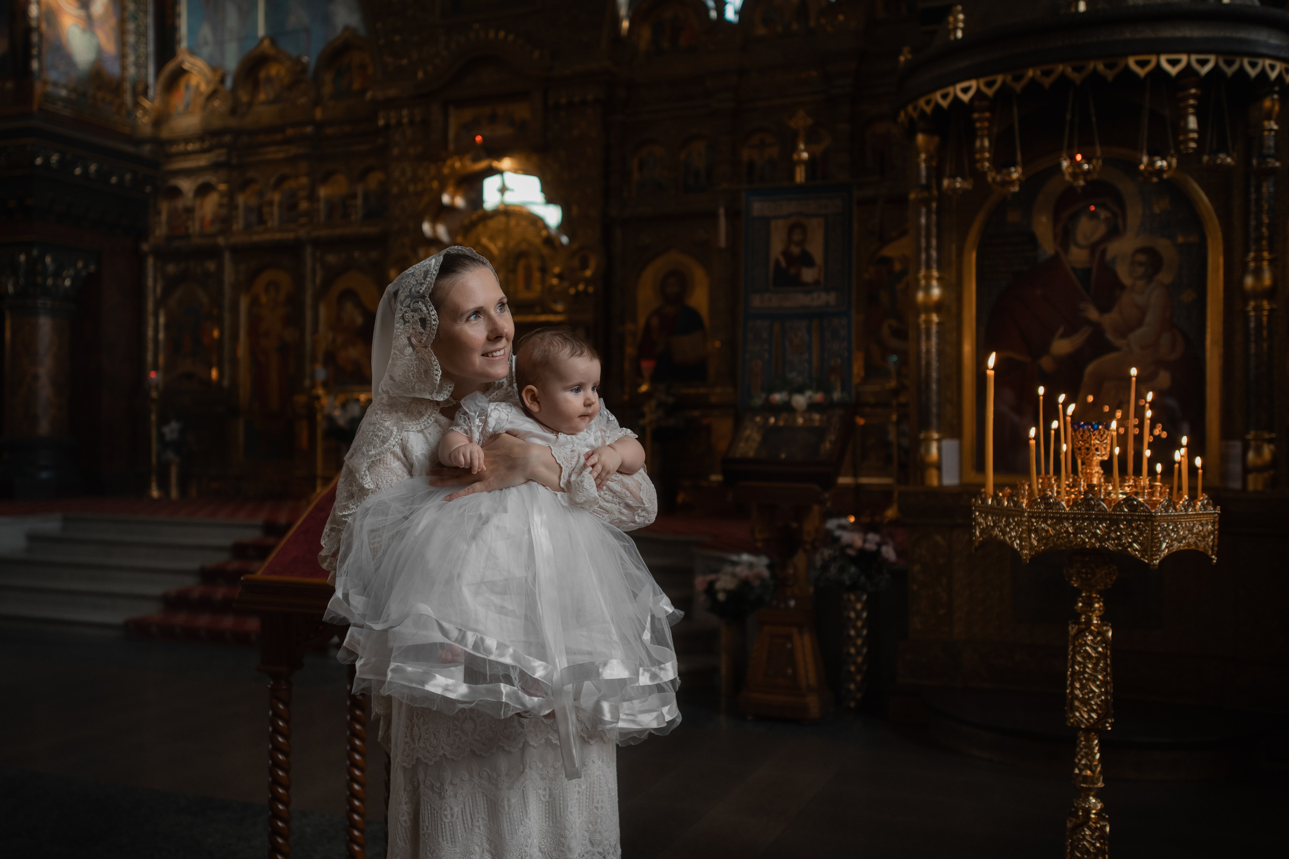 Крещение в Оптинском подворье. Фотограф на крещение и венчание, семейный фотограф в Санкт-Петербурге