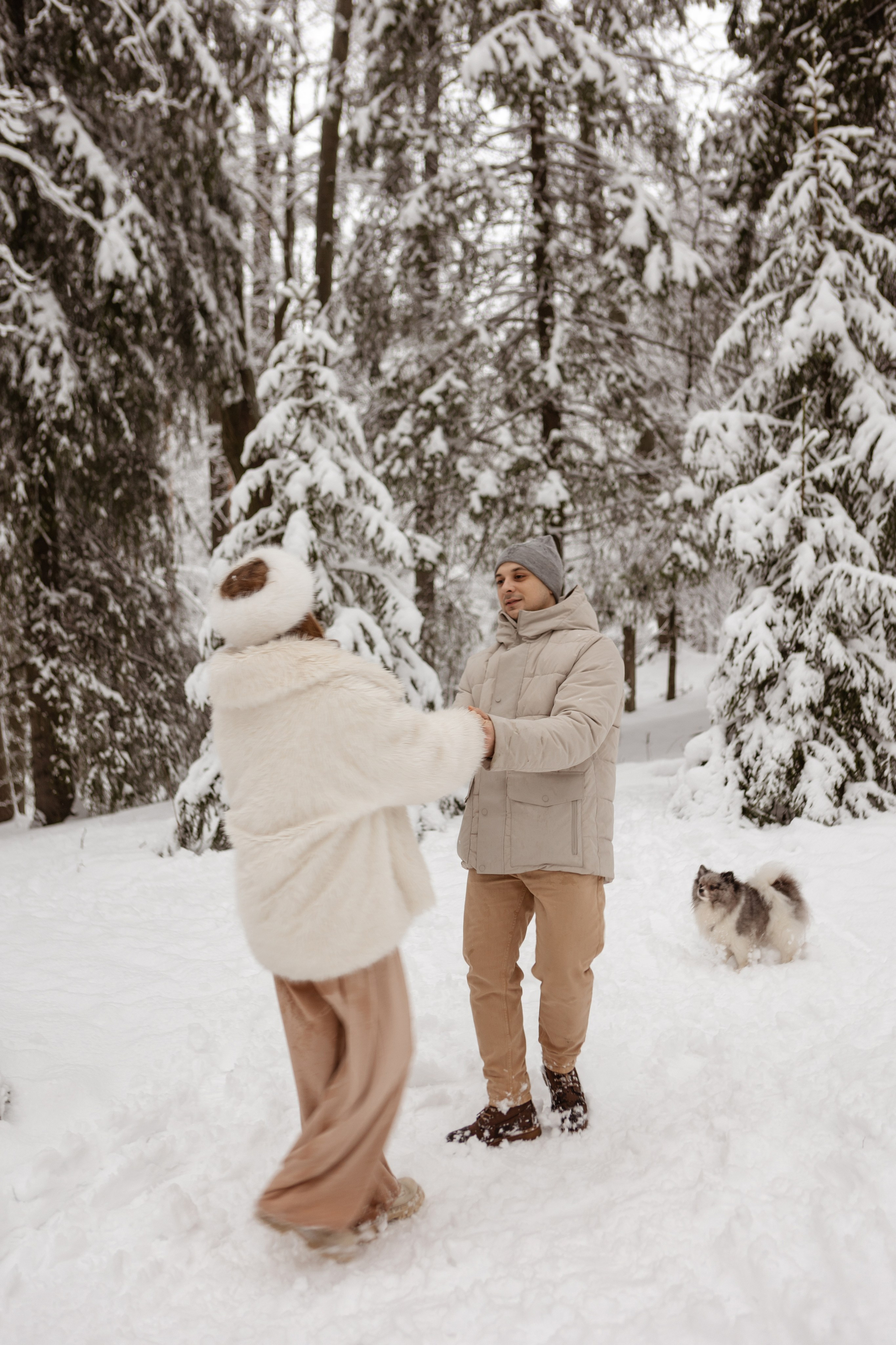 Новогодняя фотосессия с собачками в шуваловском парке. Свадебный фотограф в СПБ | Санкт-Петербурге Анастасия Рахимгулова