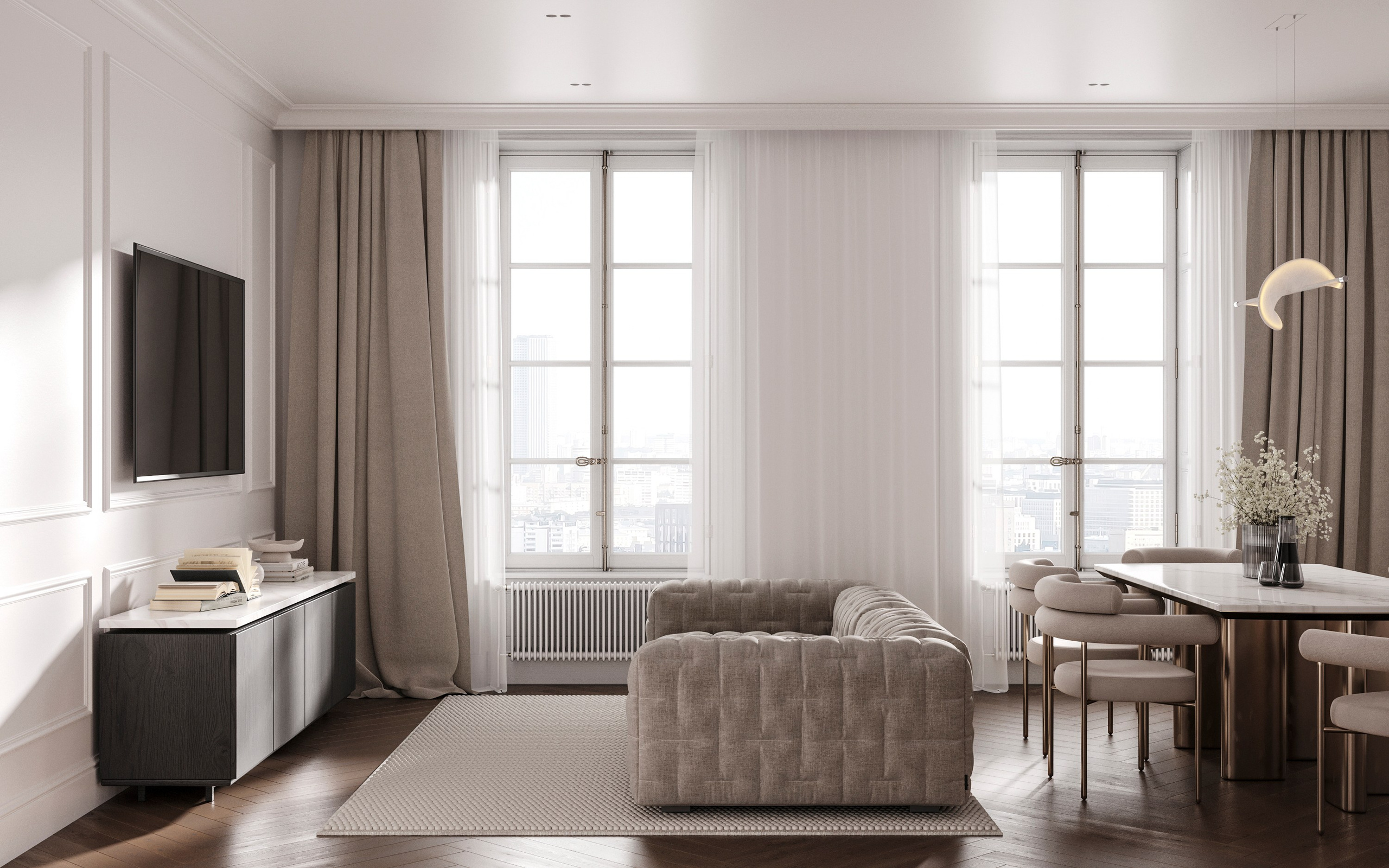 MODERN ELEGANCE | CONCEPTUAL PROJECT. Interior Visualization by Valerie Stetyukevich