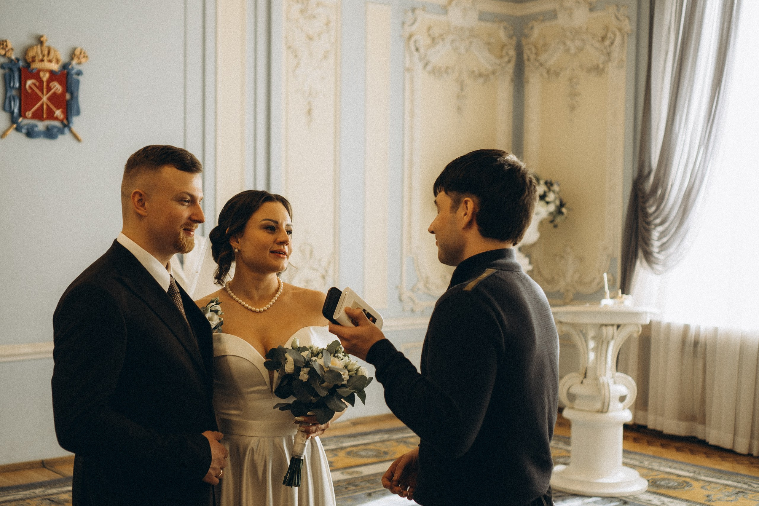 СВАДЕБНАЯ СЬЕМКА ВО ВТОРОМ ДВОРЦЕ БРАКОСОЧЕТАНИЯ. Профессиональный фотограф, Санкт-Петербург — Виктория Богомолова