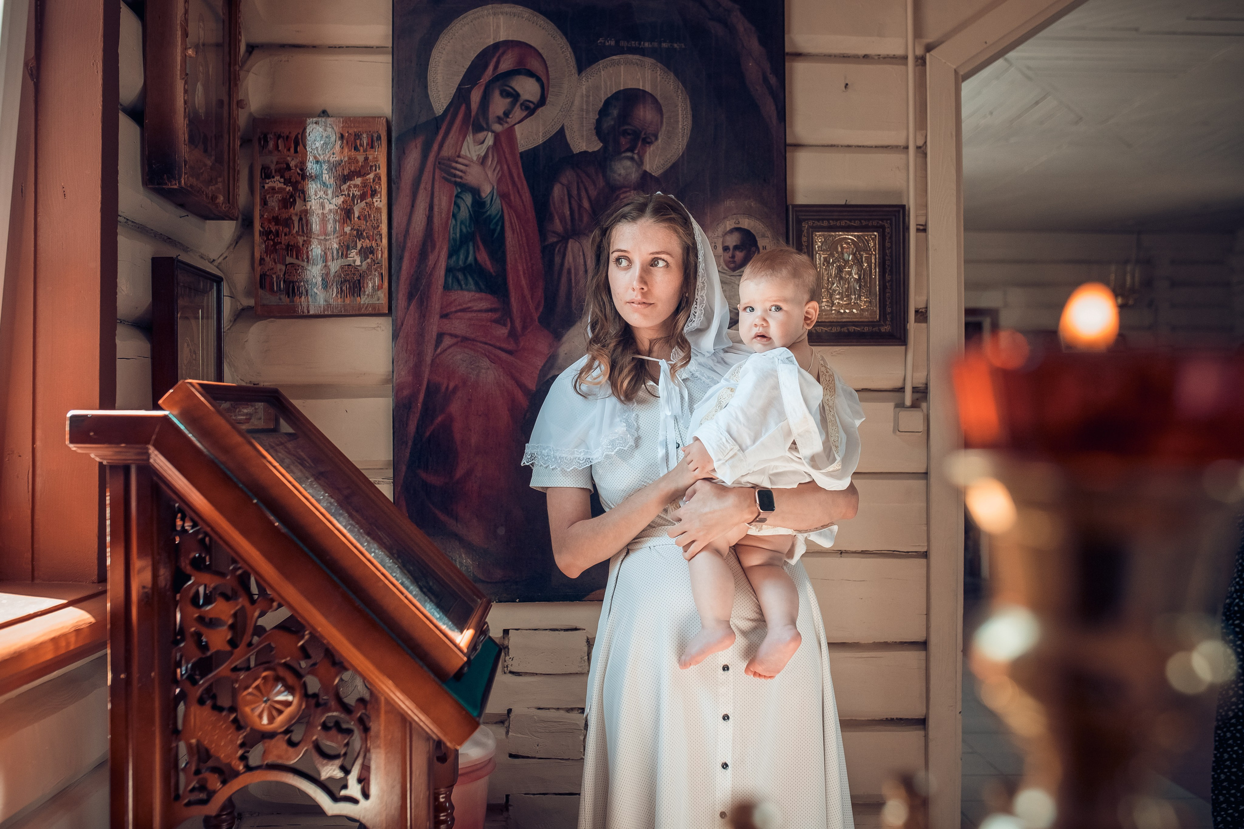 Крещение Василисы. Екатерина Крапивина фотограф церковных Таинств в Нижний Новгороде