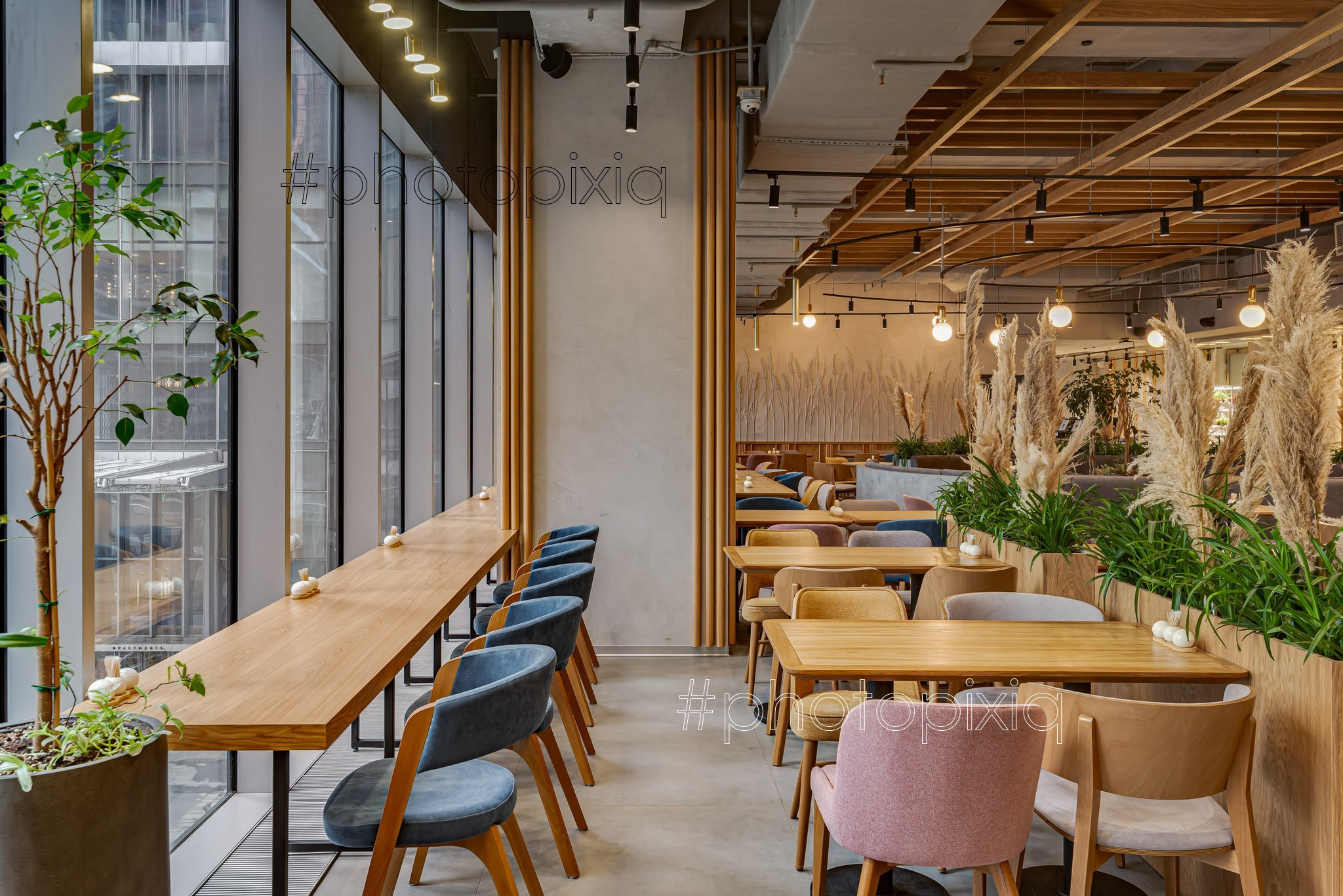 Фотосъёмка кафе LUNCH-BOX в Башне ОКО. Интерьерная съёмка и виртуальные туры — Интерьерный фотограф Кузнецов Сергей (photopixiq)