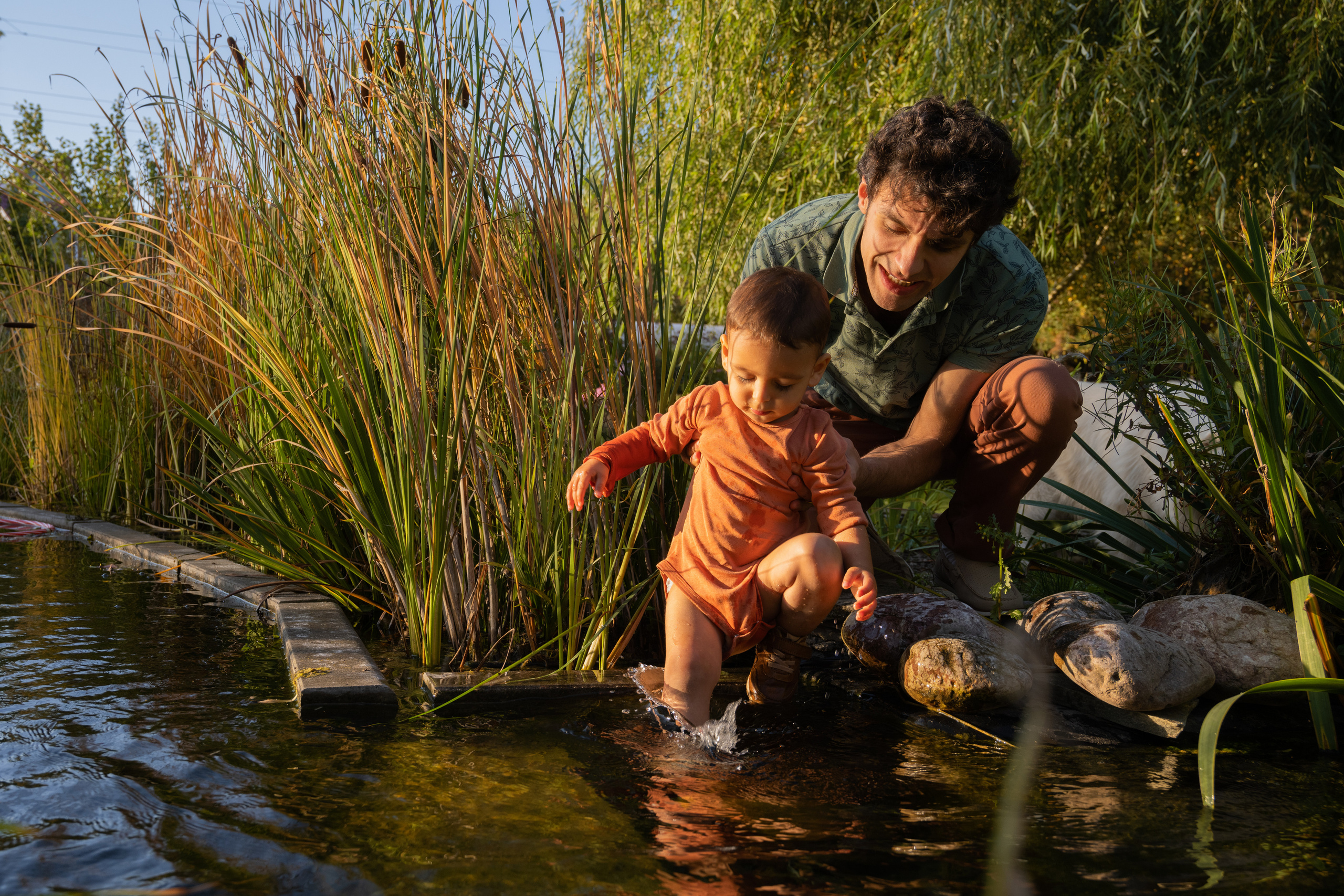 Семейная съёмка на природе с собакой