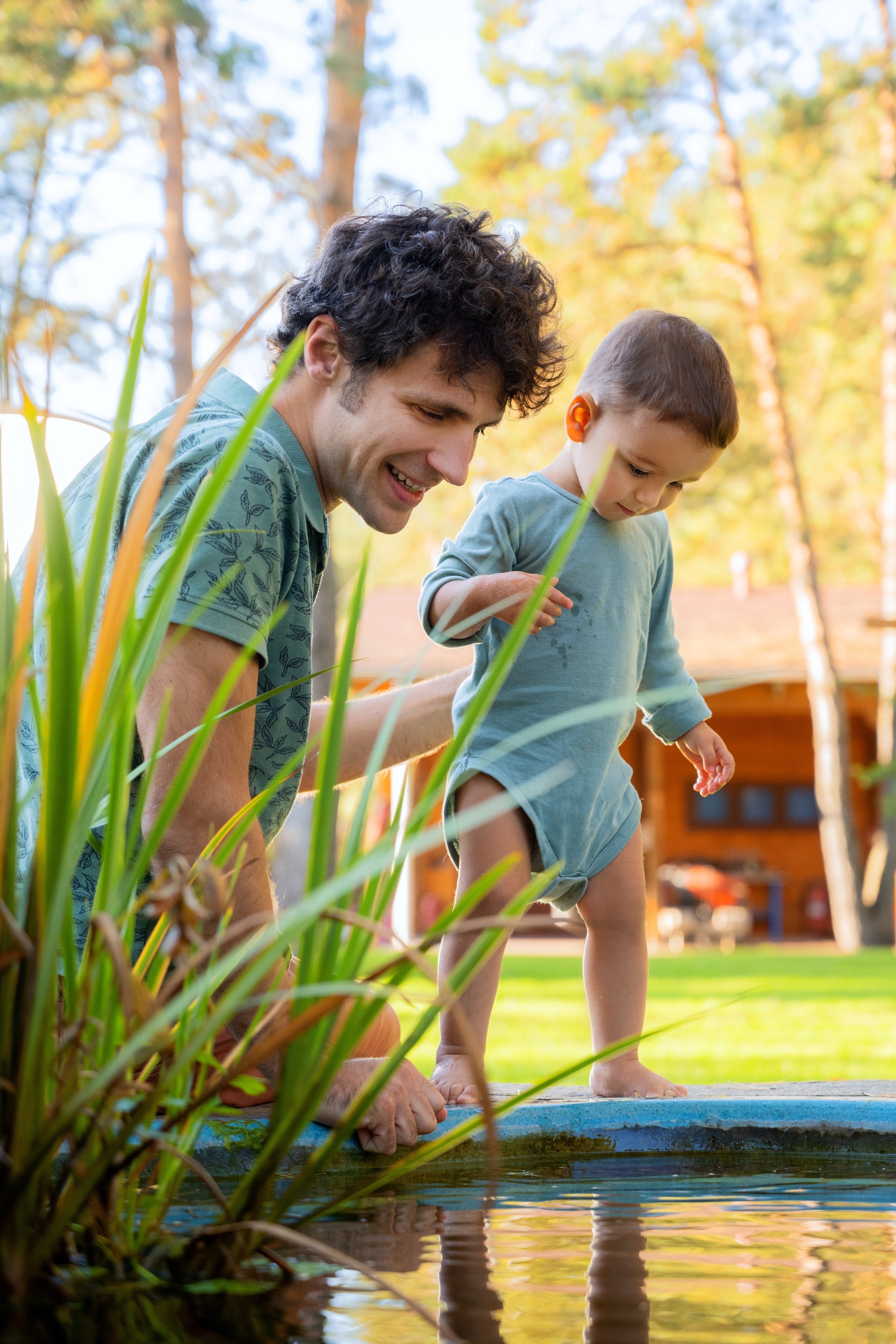 Семейная съёмка на природе с собакой