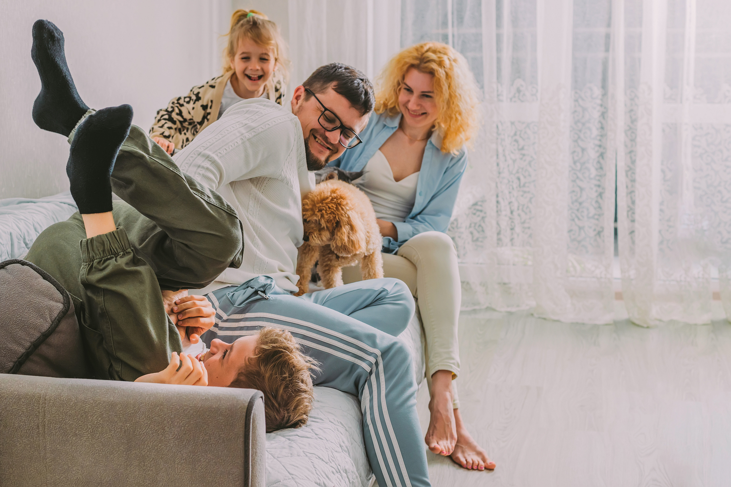 Семейная съемка дома с животными. Фотограф Нижневартовск. Фотограф в Нижневартовске Анна Стрельцова