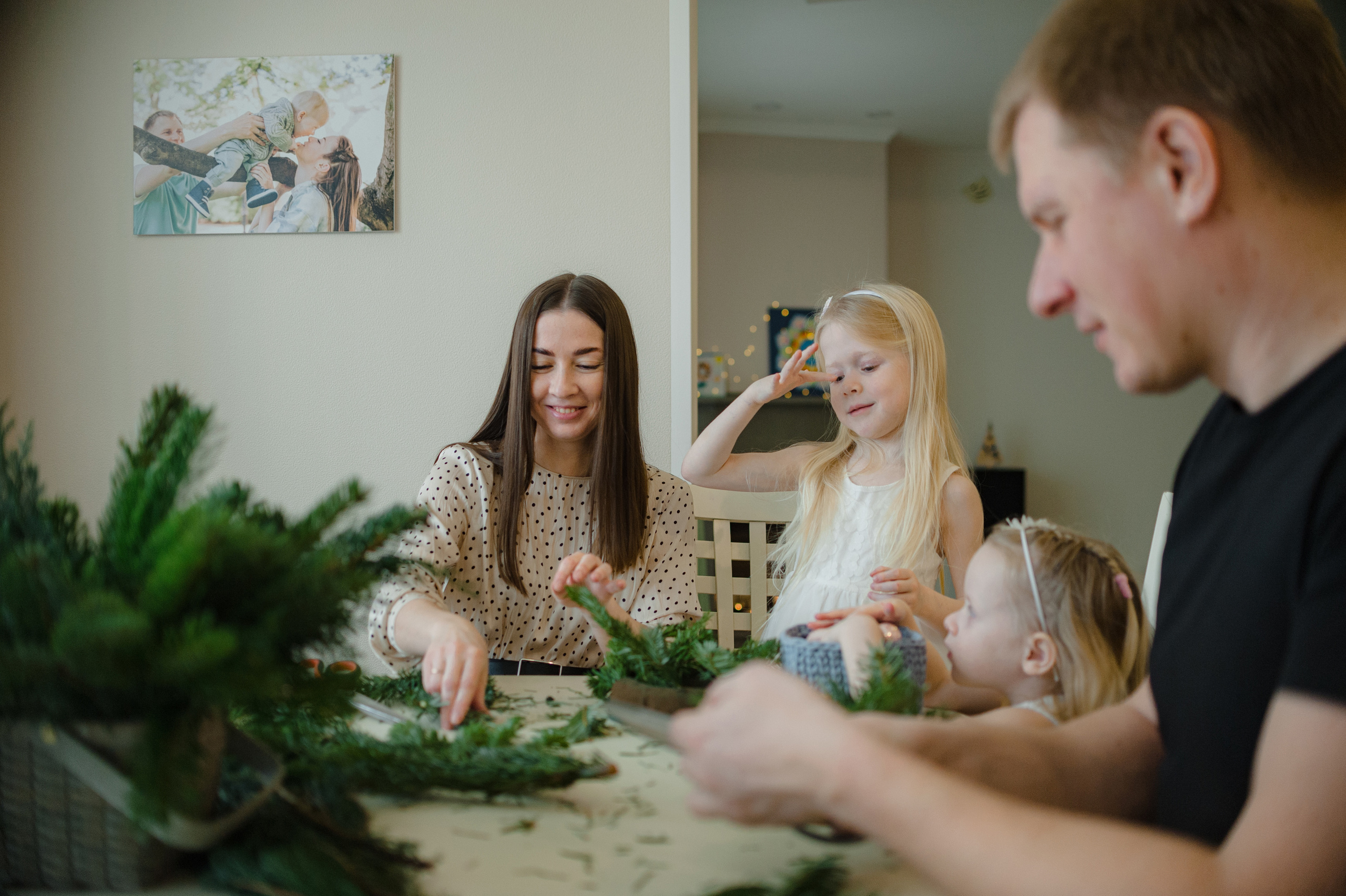 Домашняя новогодняя фотосессия семьи. Фотограф Нижневартовск. Фотограф в Нижневартовске Анна Стрельцова
