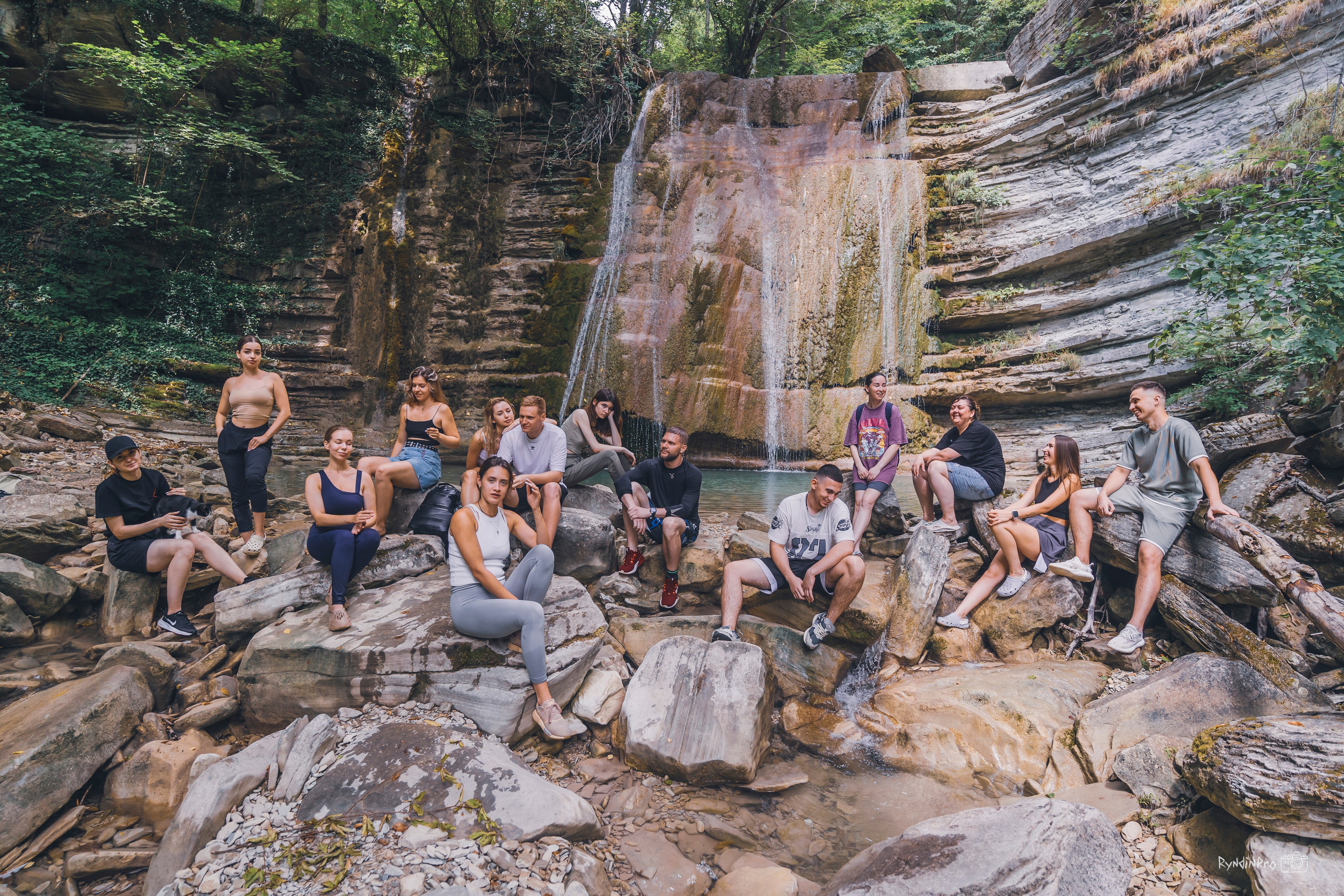 Поход на водопады Куаго с командой Мадьяр 23.07.24. Репортажный фотограф в Краснодаре Рындин Дмитрий