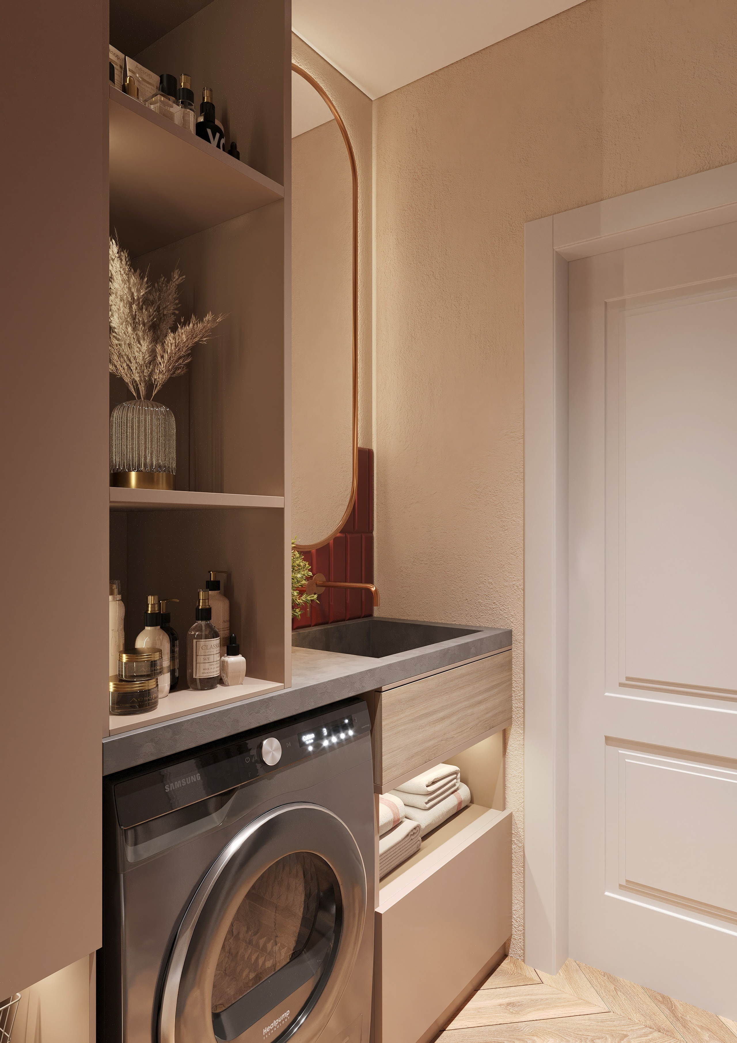 Studio Apartment — Warm and Modern Interior Design. 3D INTERIOR AND ARCHITECTURE VISUALIZATION