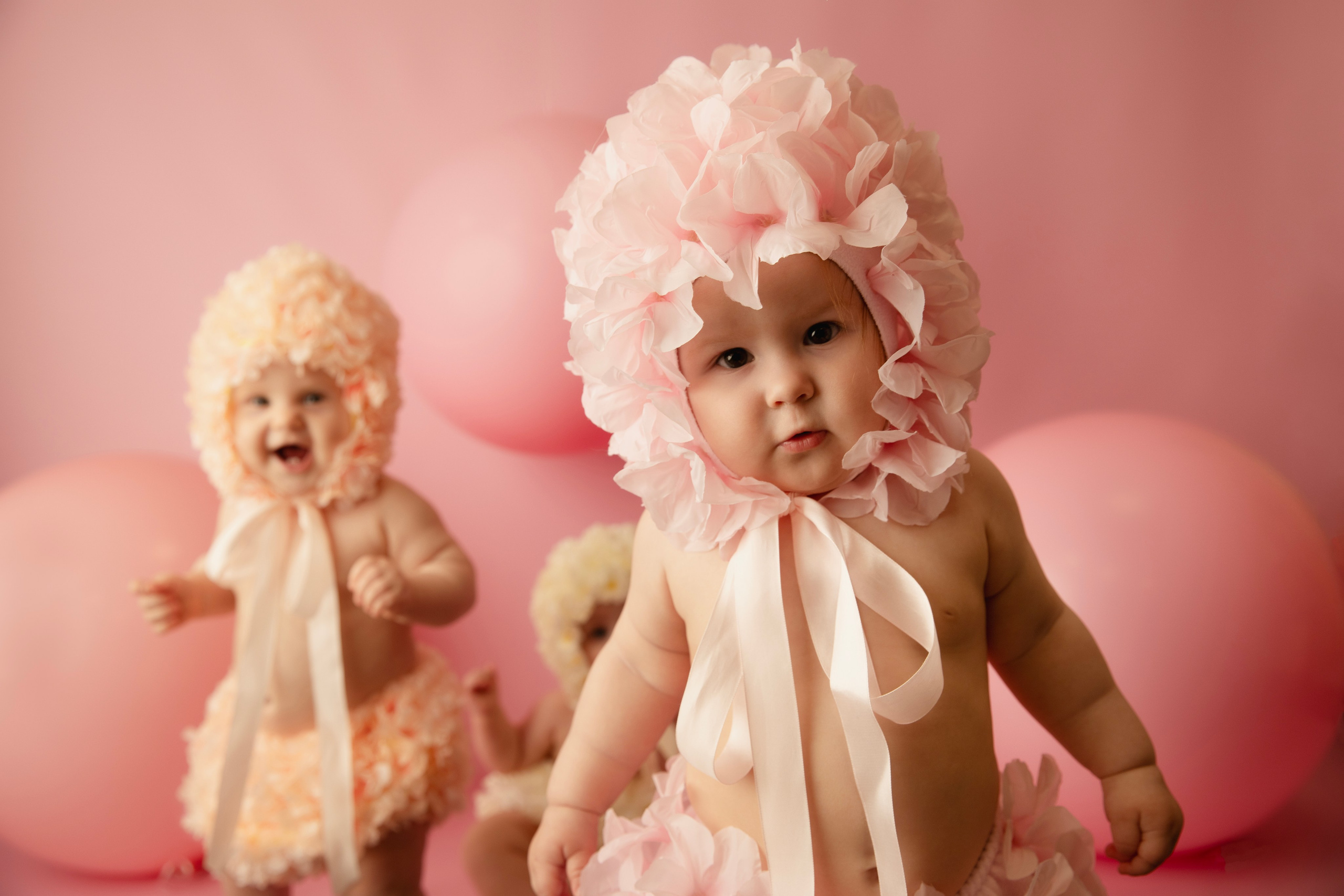 Съемка годовасиков в цветочных костюмах. Фотограф новорожденных, детский фотограф  Москва.Семейная съемка Москва. Семенова Анна