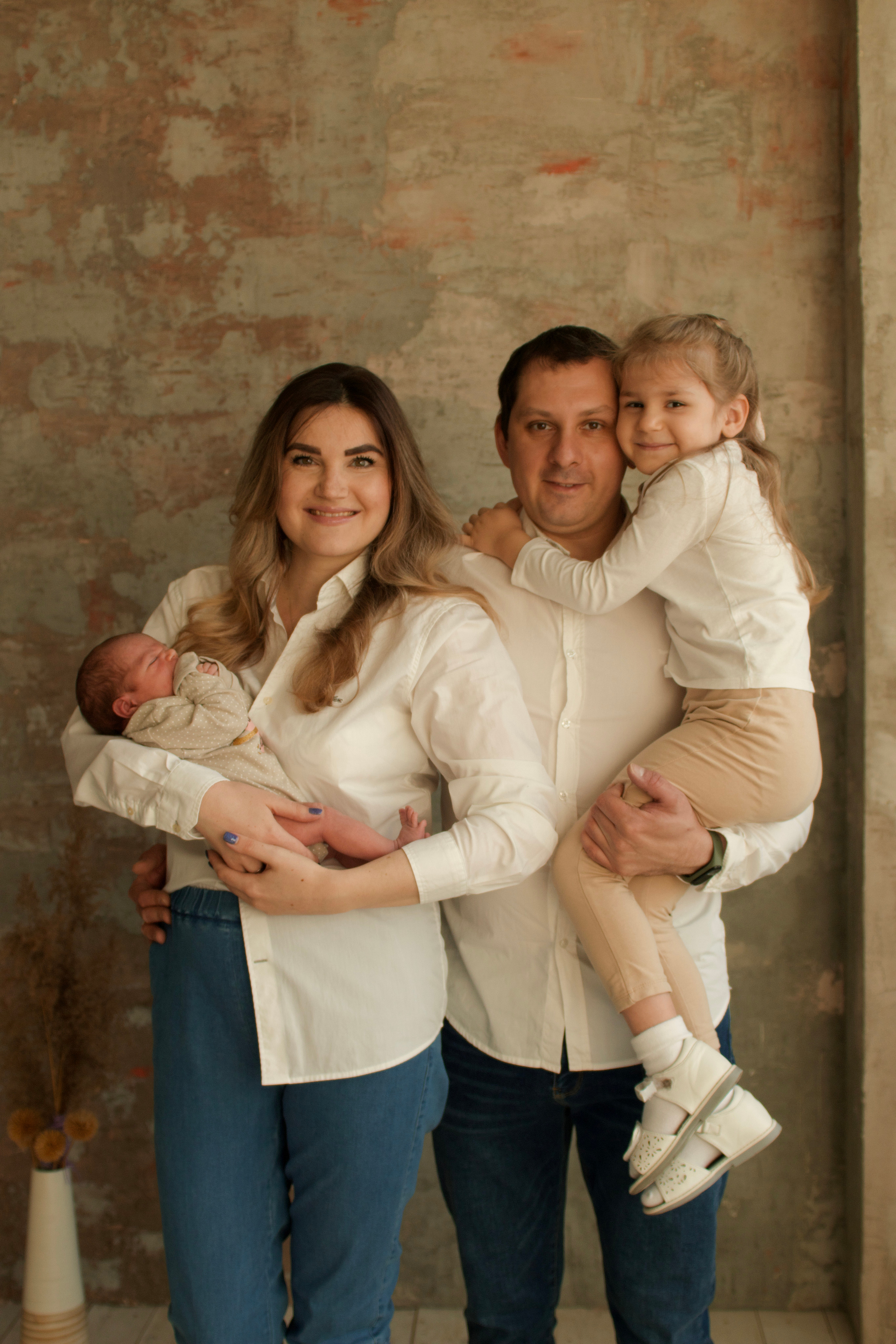 Новорожденный Артур и его семья. Мария Маркова детский и семейный фотограф в Москве