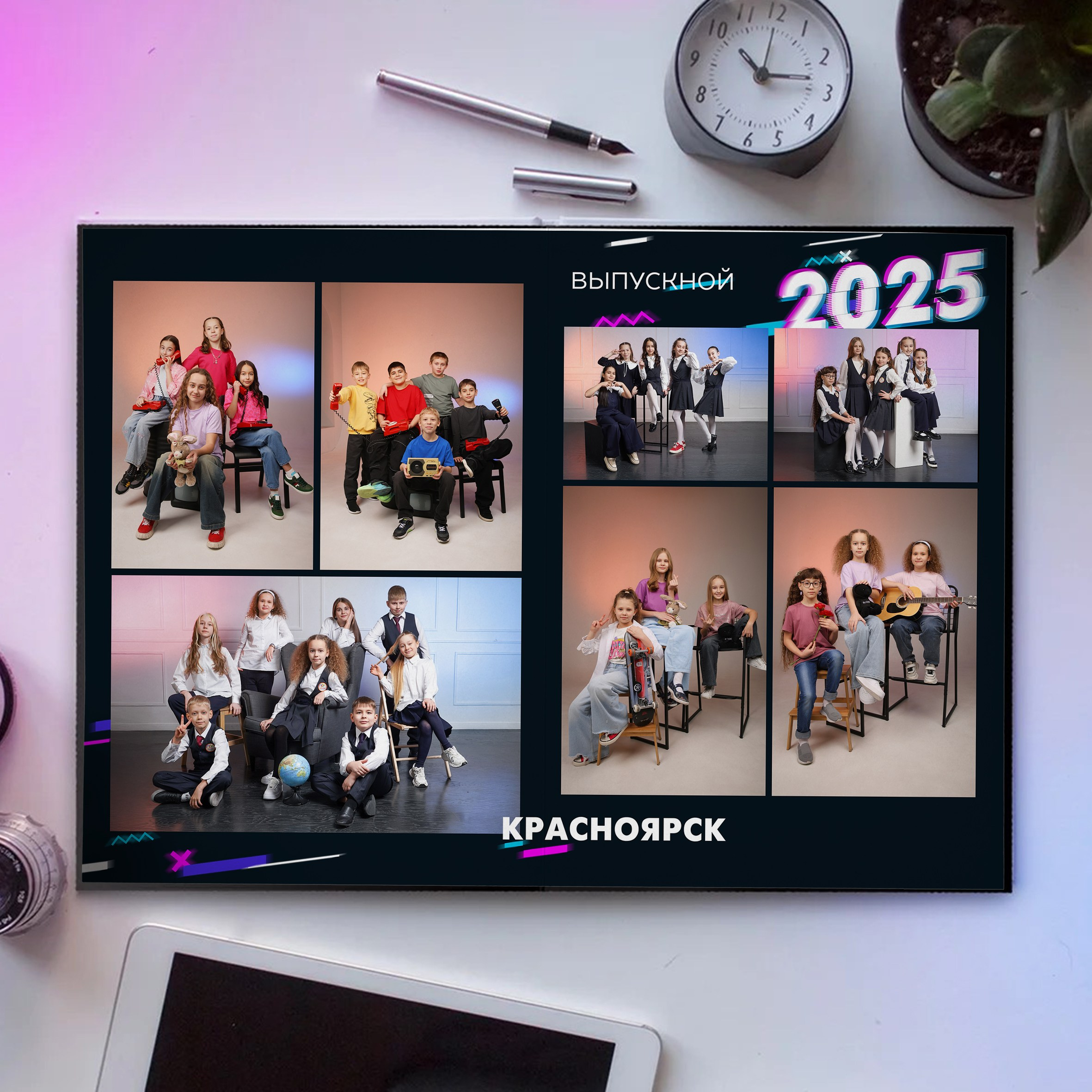 Светящийся дизайн "Неон" — выпускные альбомы в Красноярске от AlbomKras 🌌📚. AlbomKras -выпускные альбомы Красноярска с авторским дизайном и качественной фотосъемкой! ⭐⭐⭐⭐⭐ 5.0