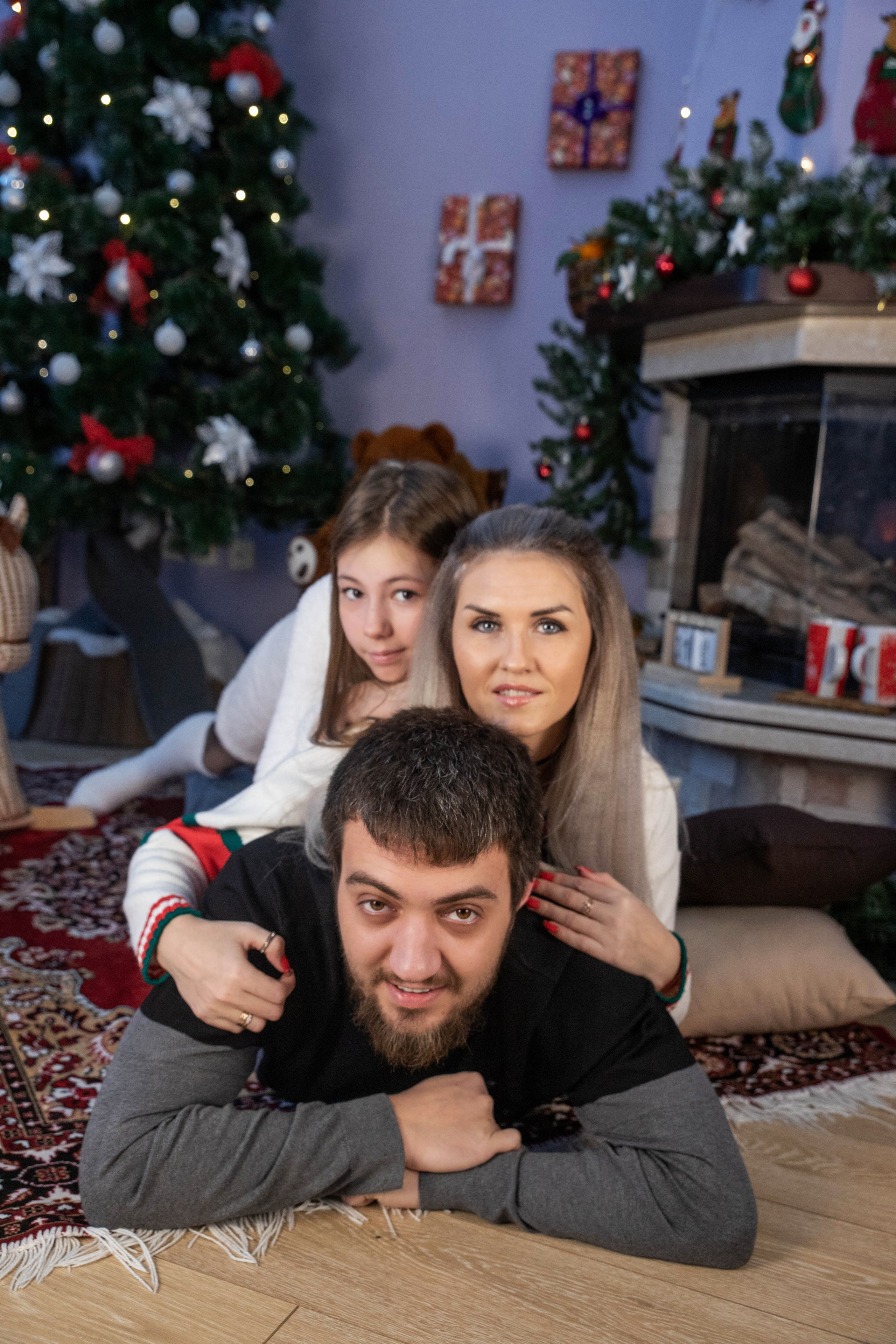 Новый год. Инна и семья. Фотограф Лапочкина Татьяна