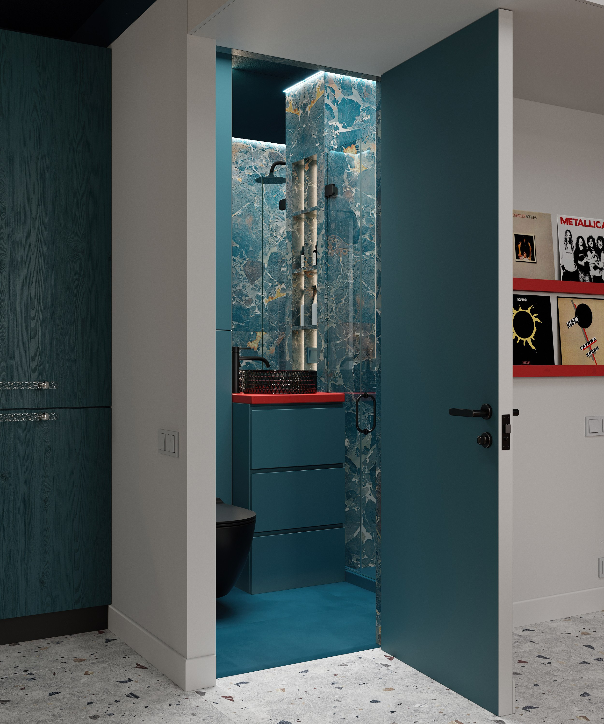 Квартира с морской тематикой | Дизайн Yuliya Shpeter. 3D визуализация интерьеров | avocado.render