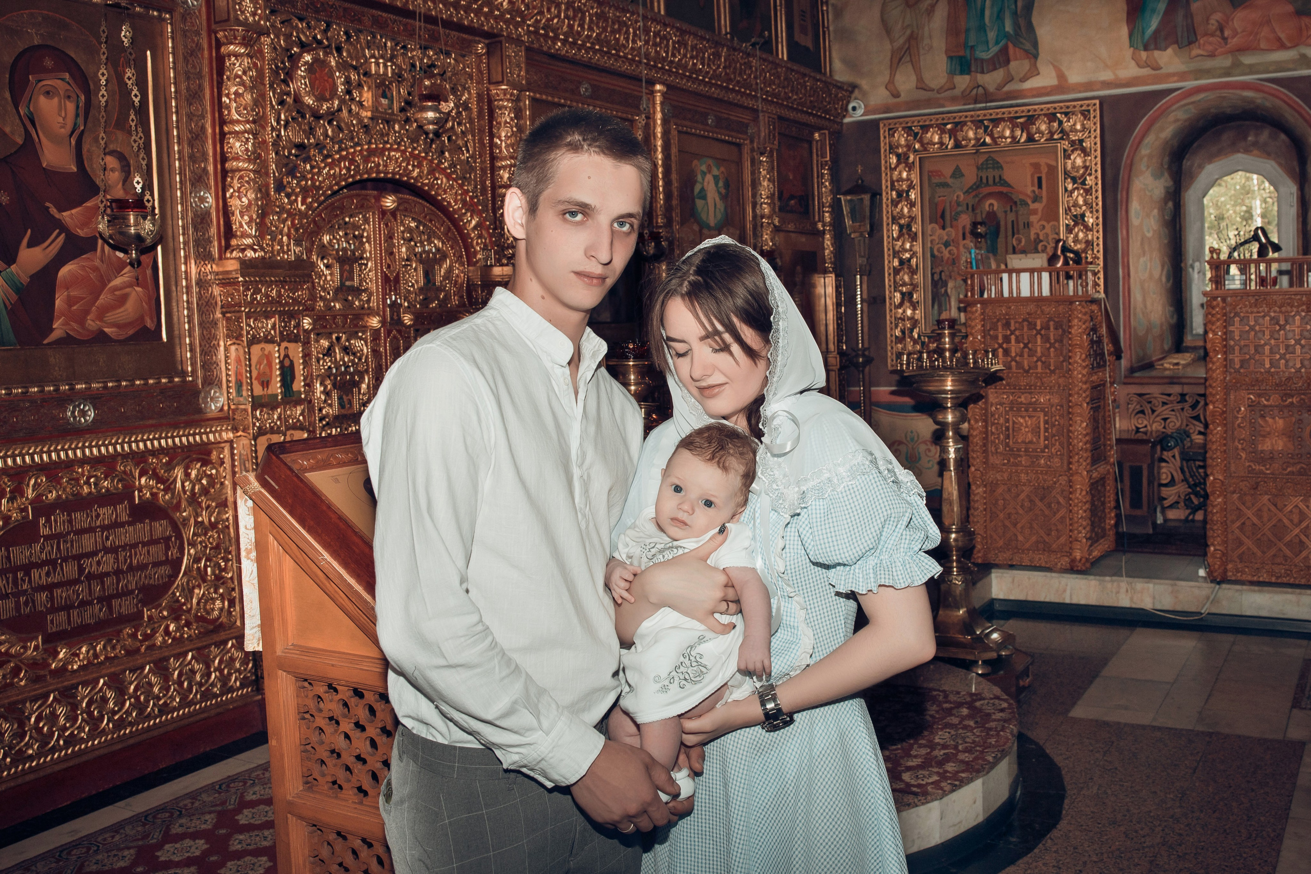 Таинство Крещения Матвея. Спасо-Преображенский храм (Спаса на Яру). Семейный фотограф в Рязани и Рязанской области