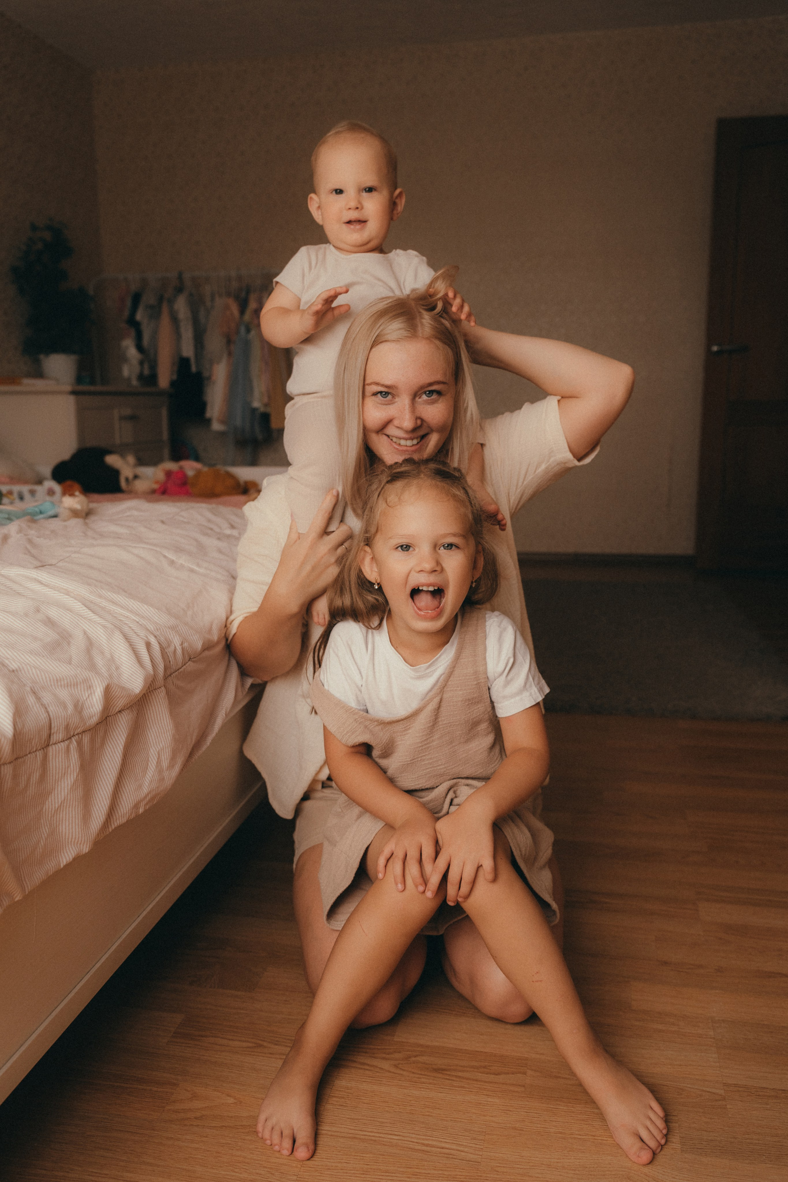 Настя, Саша и Гриша. Семейный фотограф • Домашние съемки в Нижнем Новгороде