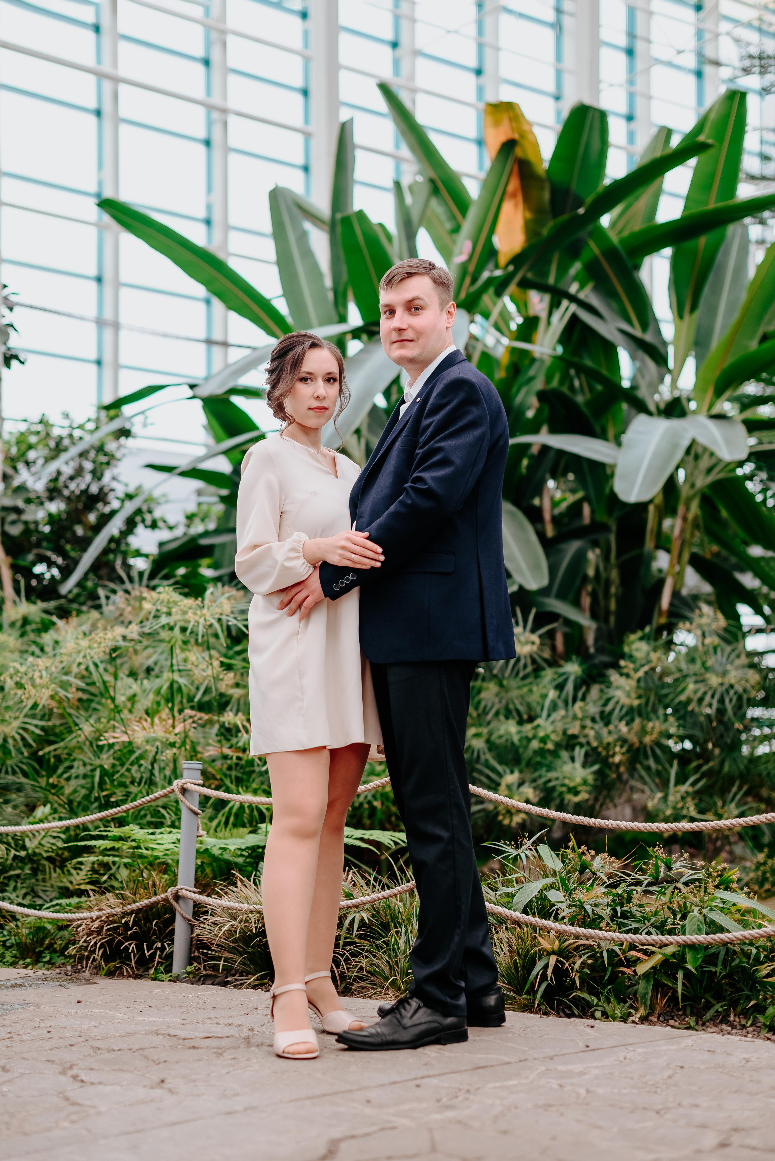 Свадебная фотосъёмка в ботаническом саду Кемерово
