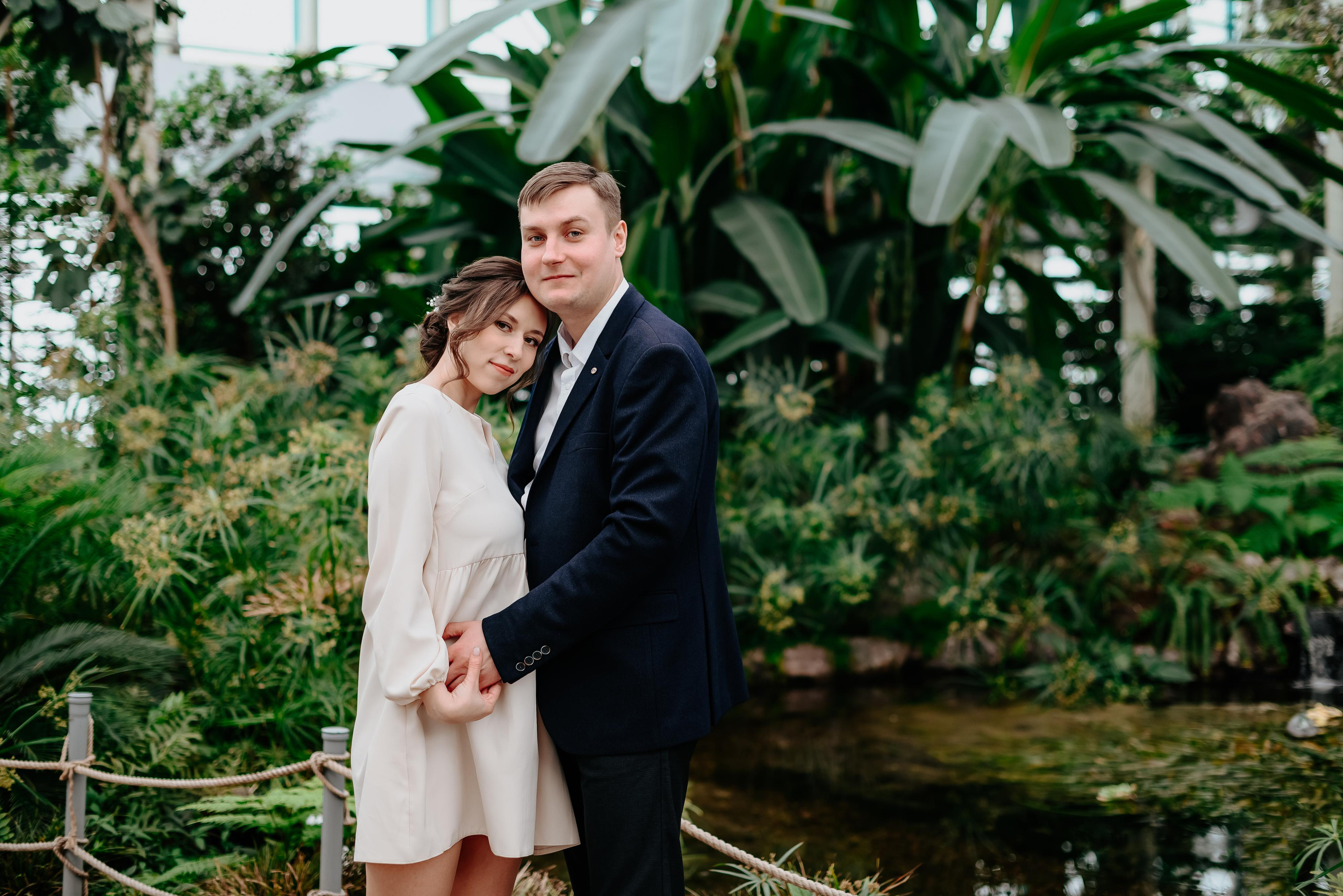 Свадебная фотосъёмка в ботаническом саду Кемерово