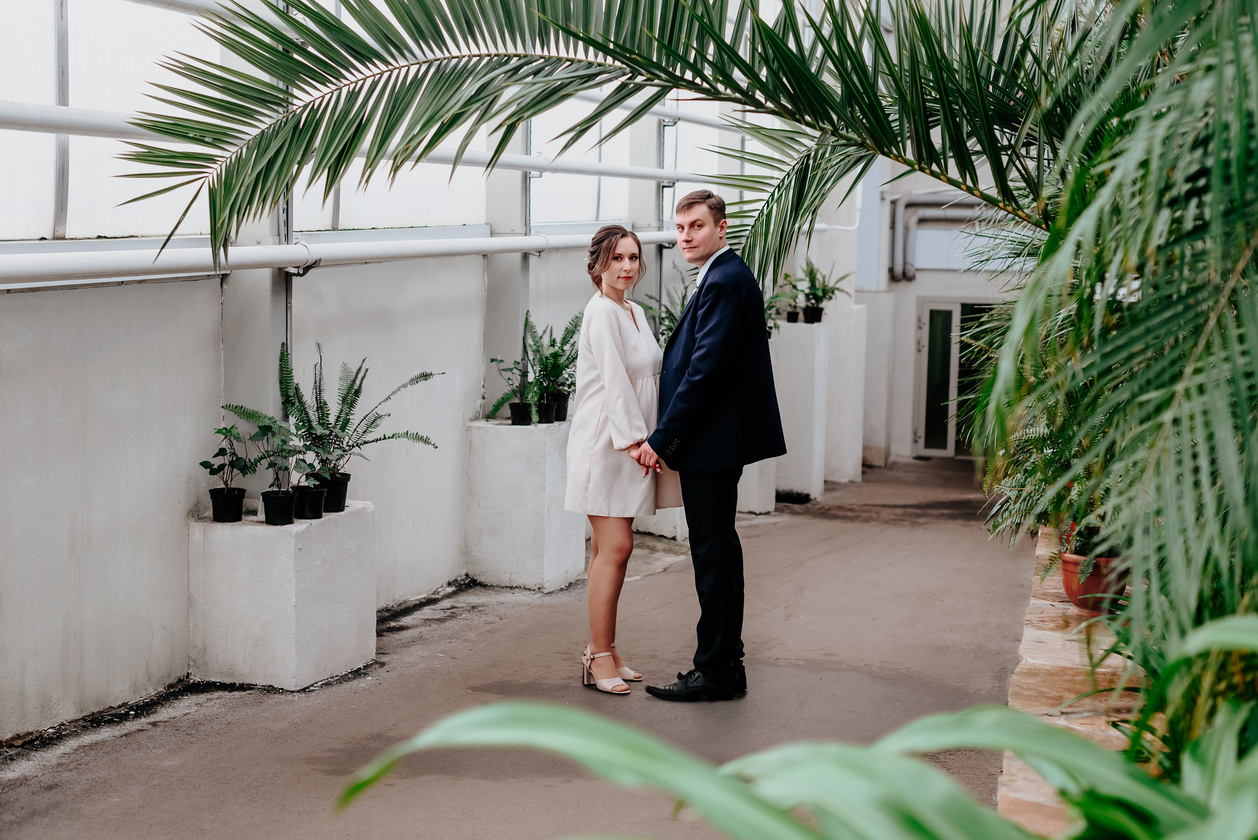 Свадебная фотосъёмка в ботаническом саду Кемерово