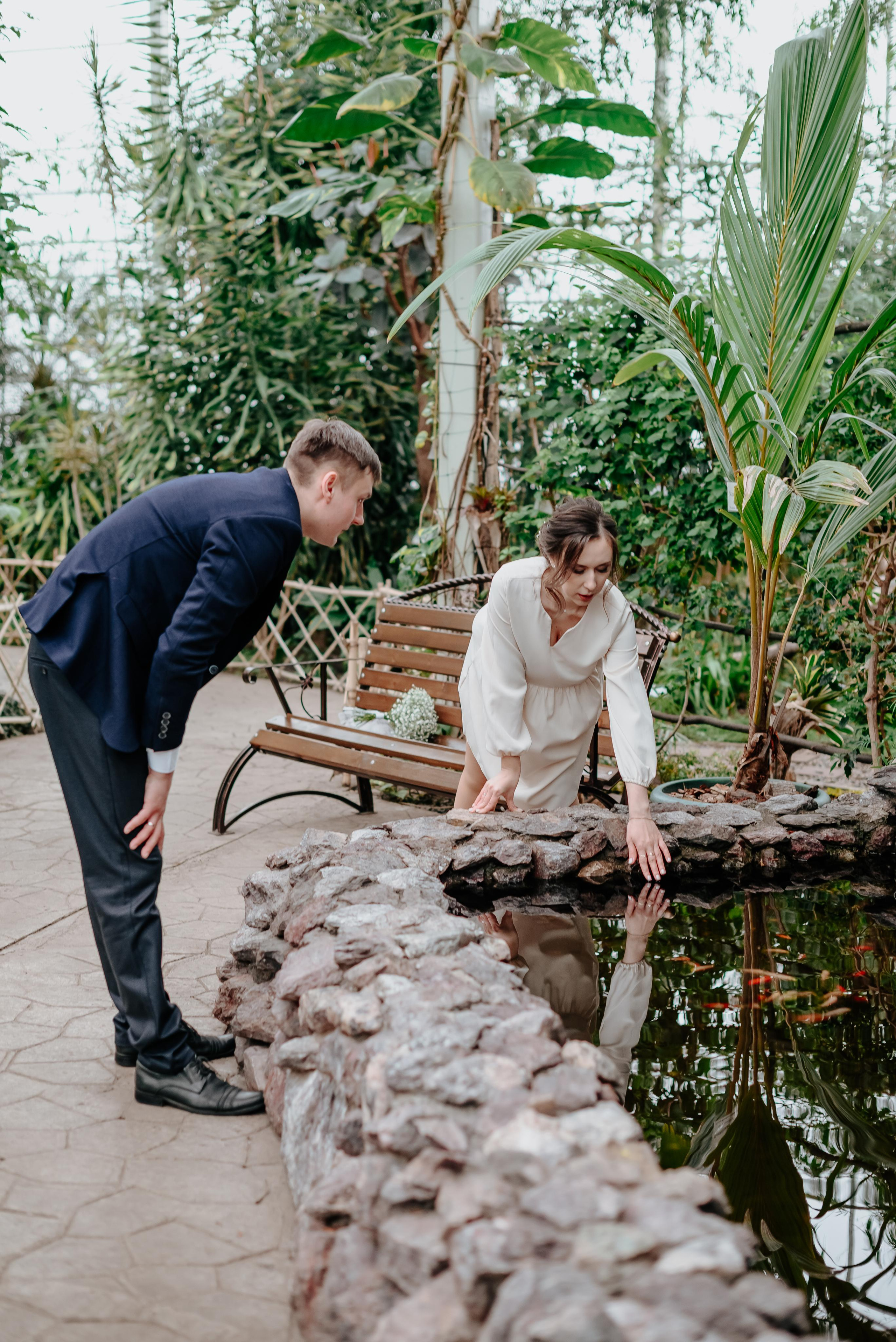 Свадебная фотосъёмка в ботаническом саду Кемерово
