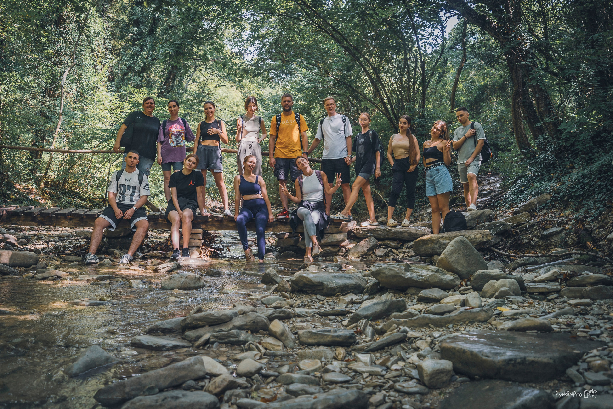 Поход на водопады Куаго с командой Мадьяр 23.07.24. Репортажный фотограф в Краснодаре Рындин Дмитрий