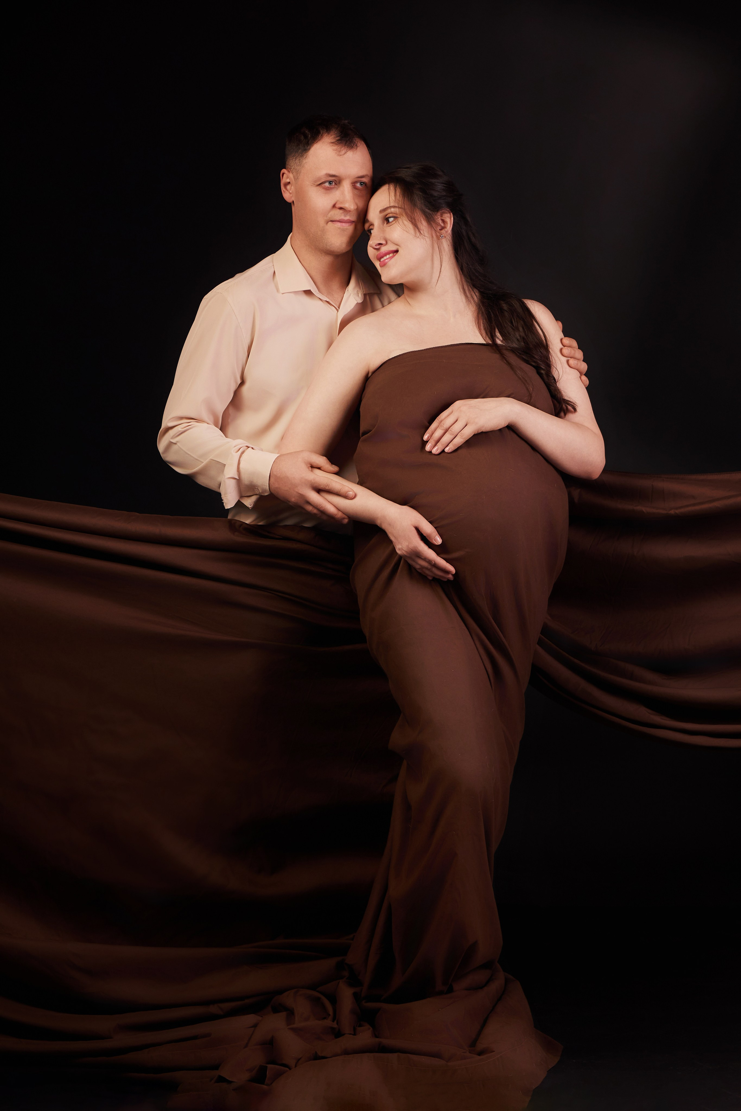 Первые кадры в день съёмки беременной Насти