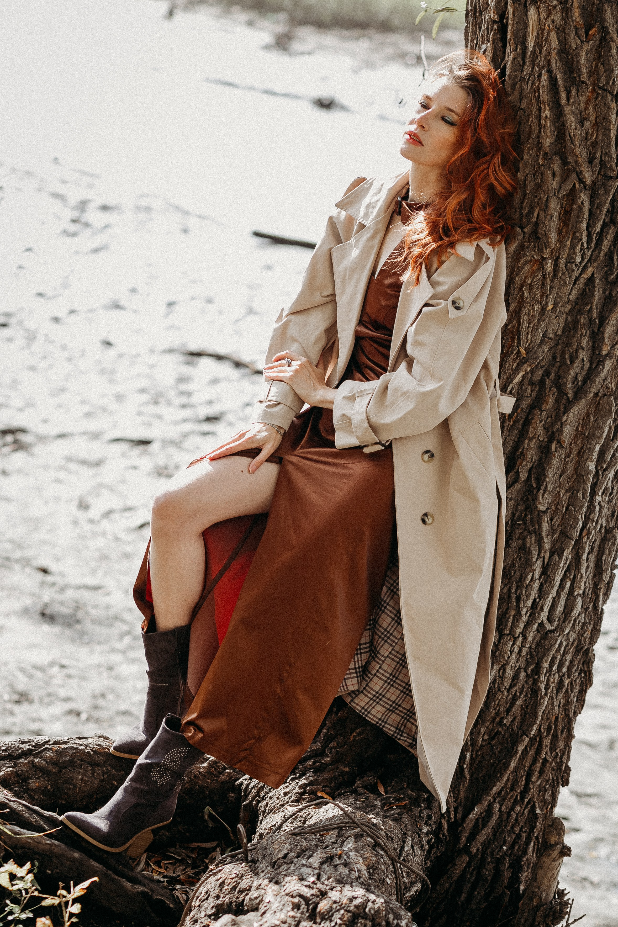 С лисом на берегу. Фотограф в  г. Новосибирск