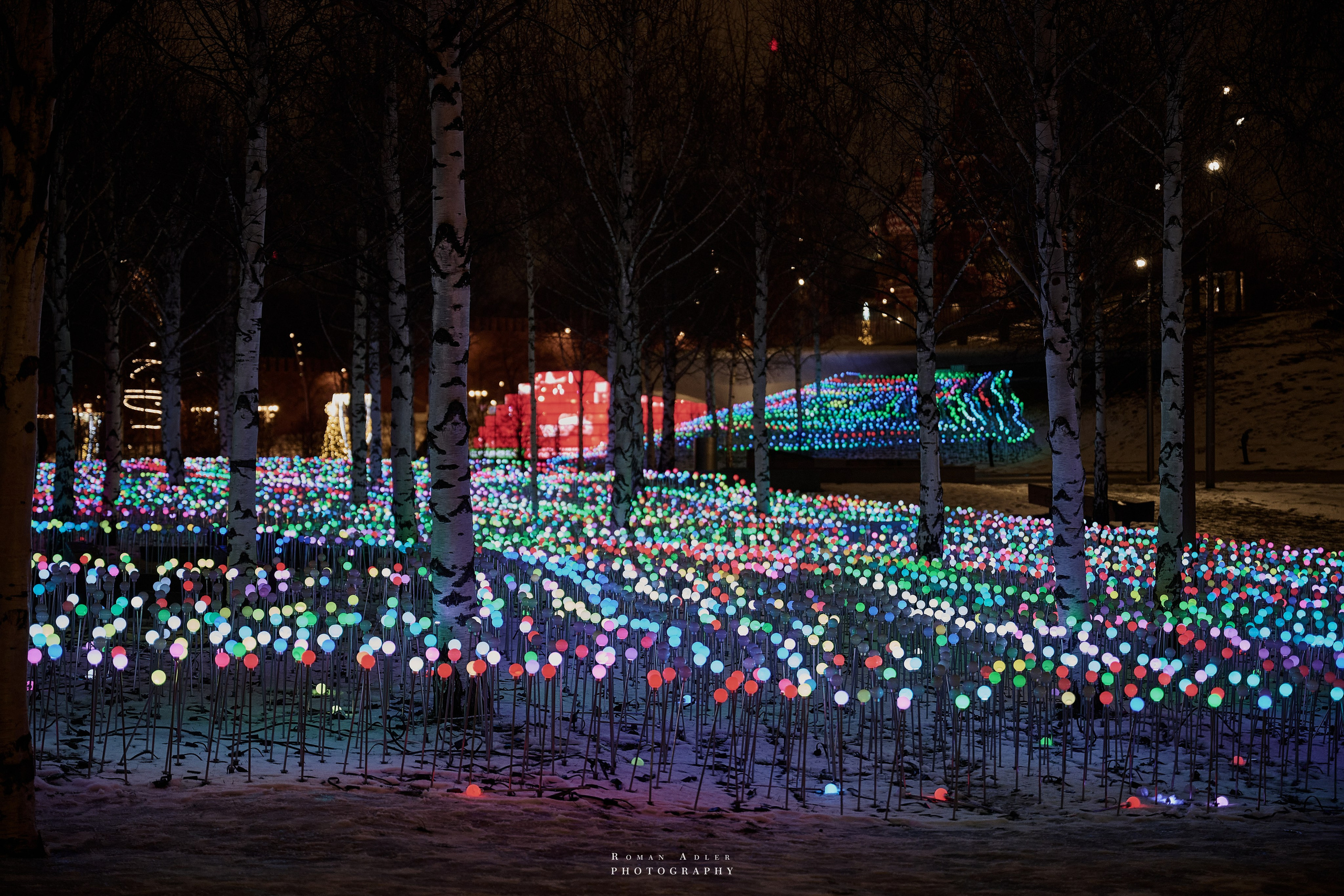 Новогодняя ночная Москва 2025. Фотограф Роман Адлер