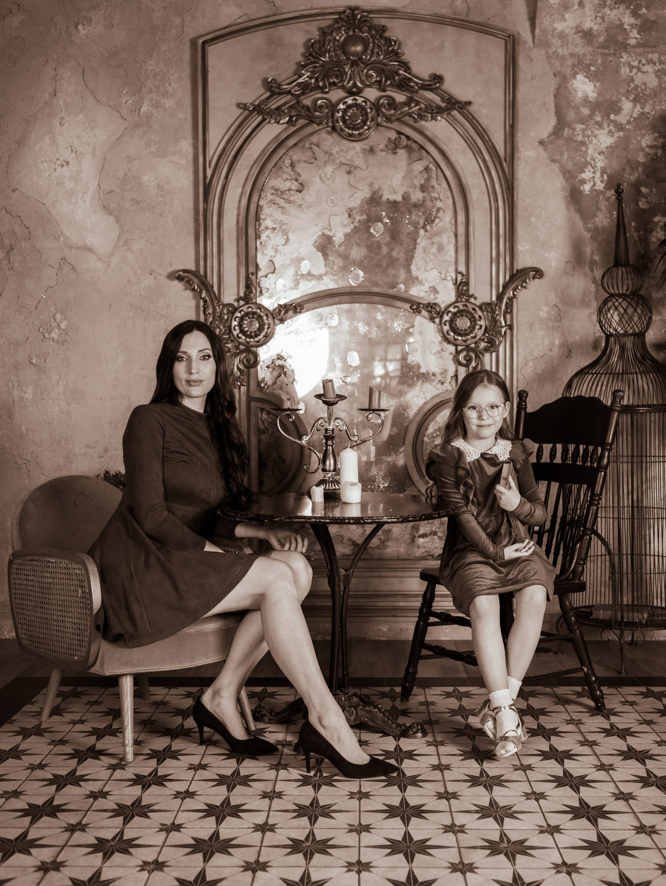 Мама с дочкой, новогодняя сьемка. Свадебный и семейный фотограф в Москве Мила Широких