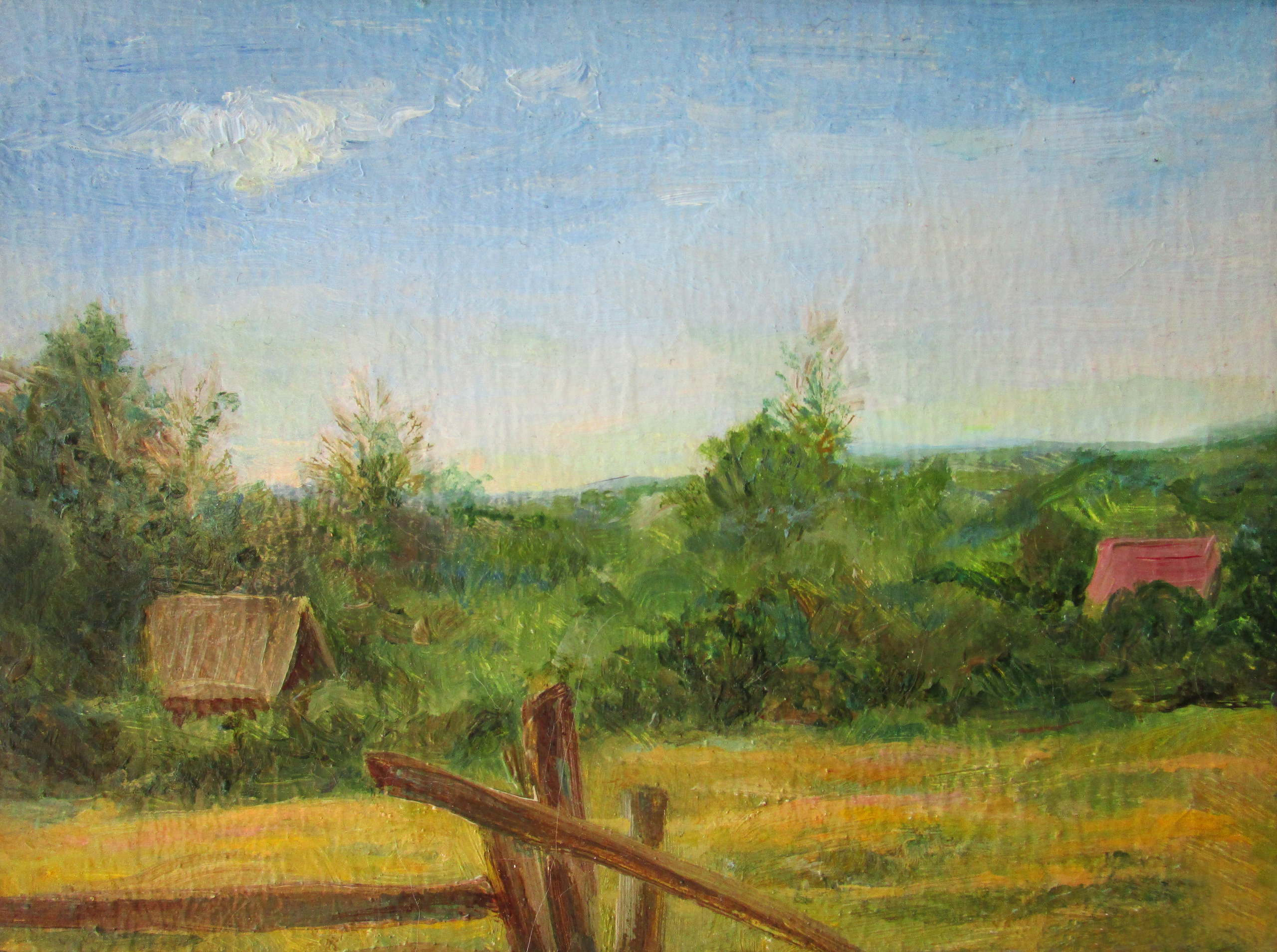 Вид на деревню Борисово, Рязанская область; холст / масло, 2008