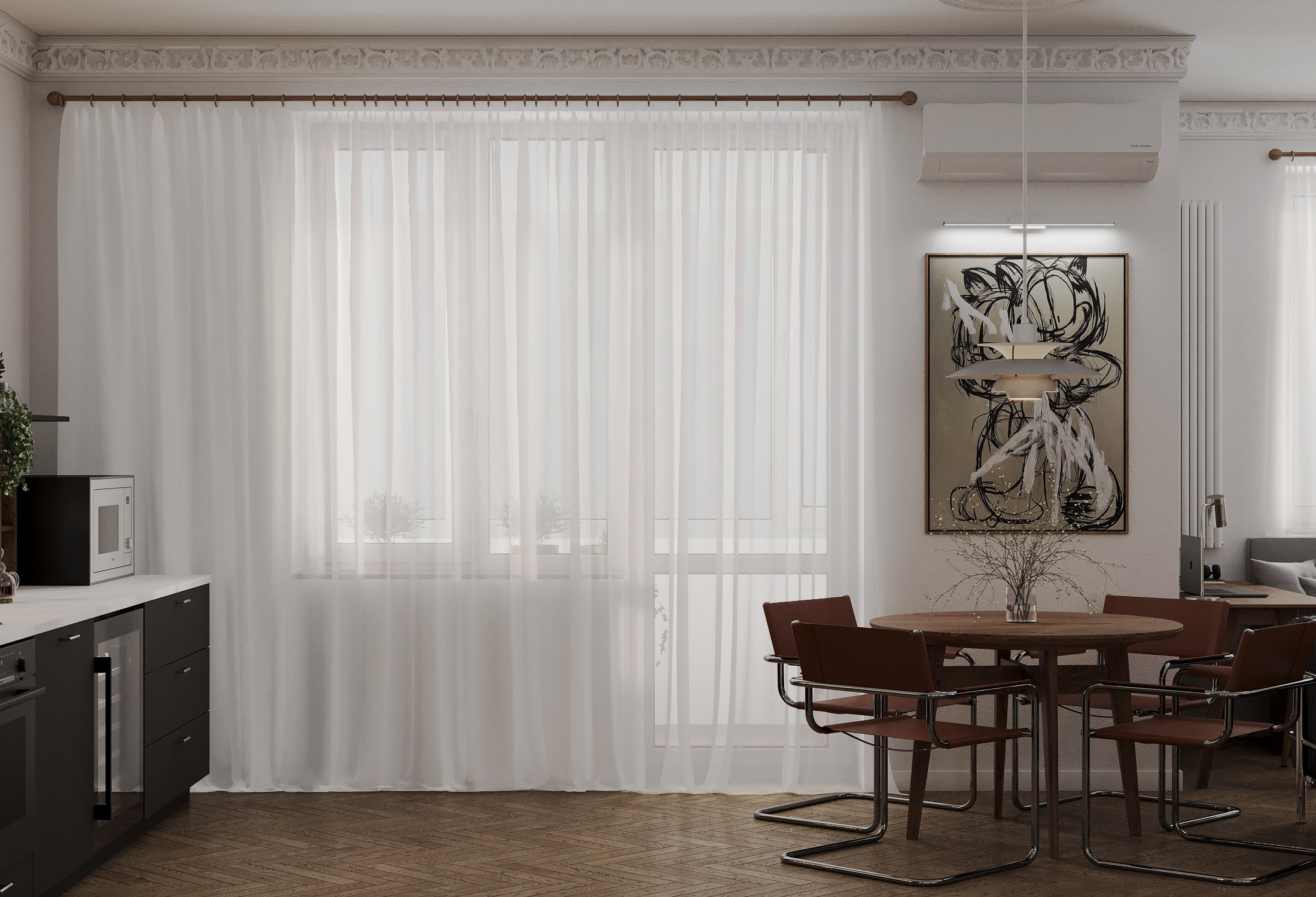 Кухня-гостиная. 3D-дизайнер Кристина Пуляевская