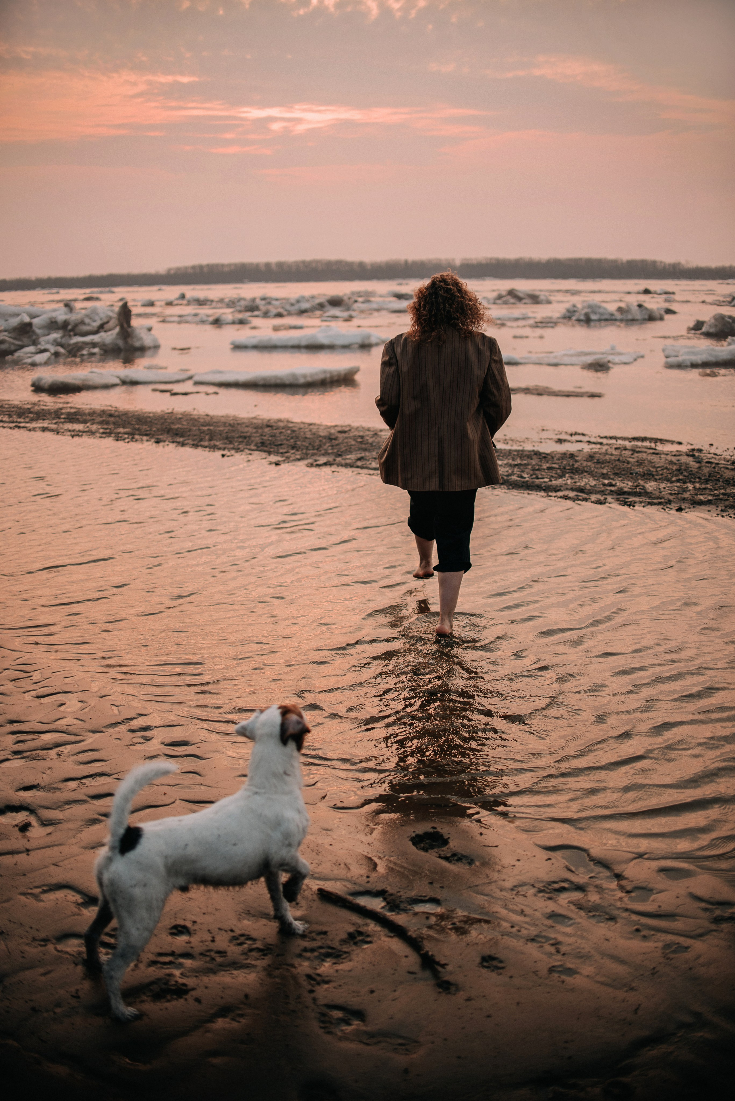 Прогулка: Ира и Гром весной. Портфолио