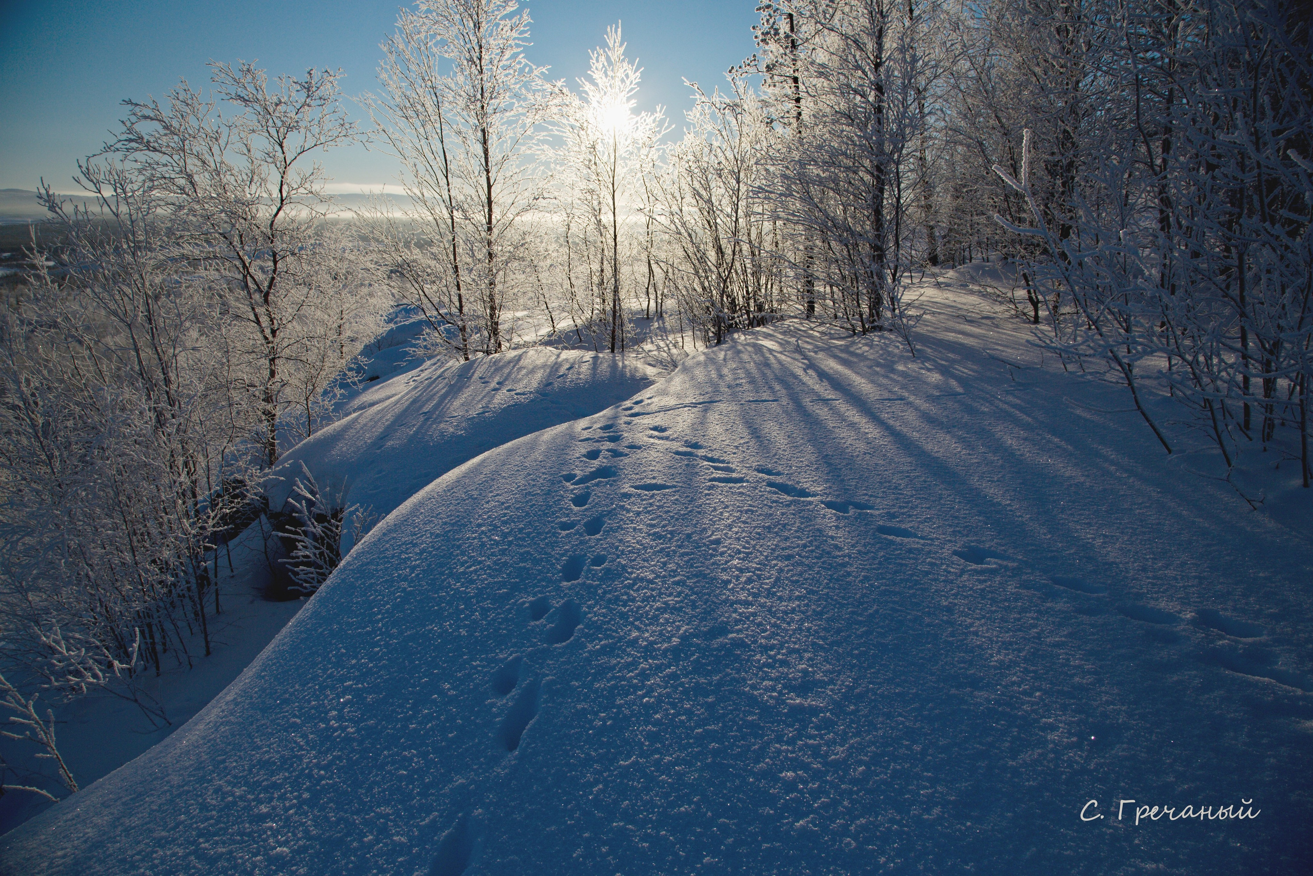 Зима. Пейзажи Крайнего Севера. Баренцево море, Рыбачий, Средний, Немецкий