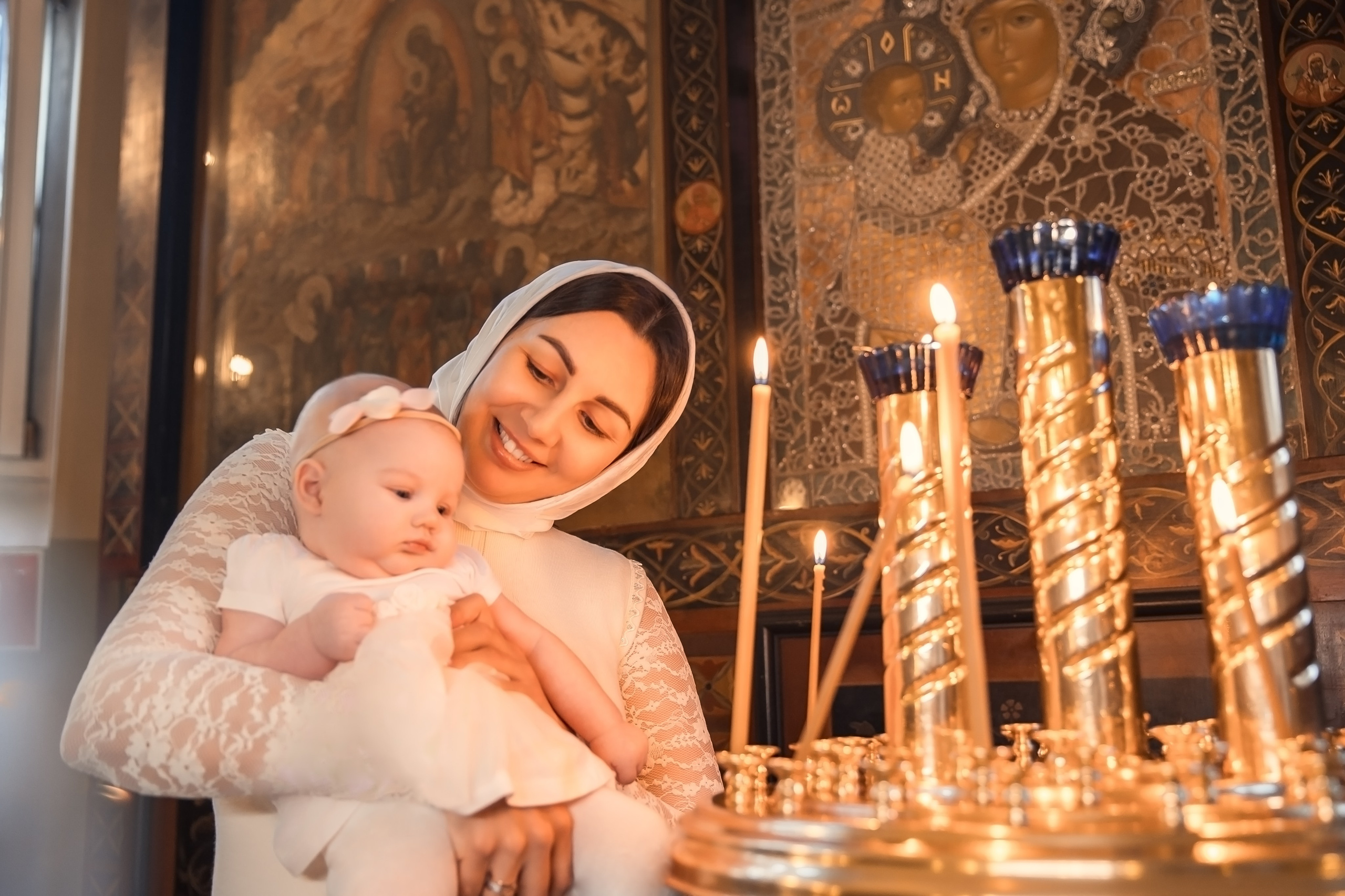 Крещение Александры. Семейный фотограф и фотограф на Крещение, Венчание в Москве и Подмосковье Людмила Клюева