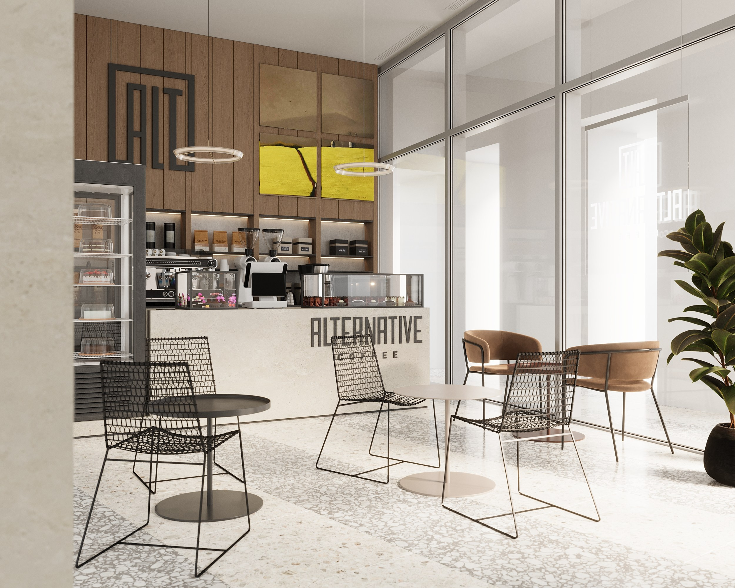 Кафе ALTERNATIVE в Москве. Студия дизайна интерьера в Москве Калараш Александр