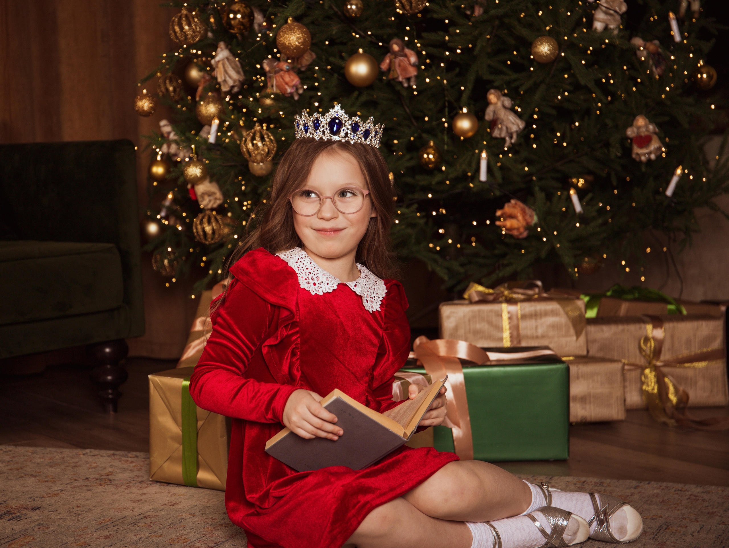 Мама с дочкой, новогодняя сьемка. Свадебный и семейный фотограф в Москве Мила Широких