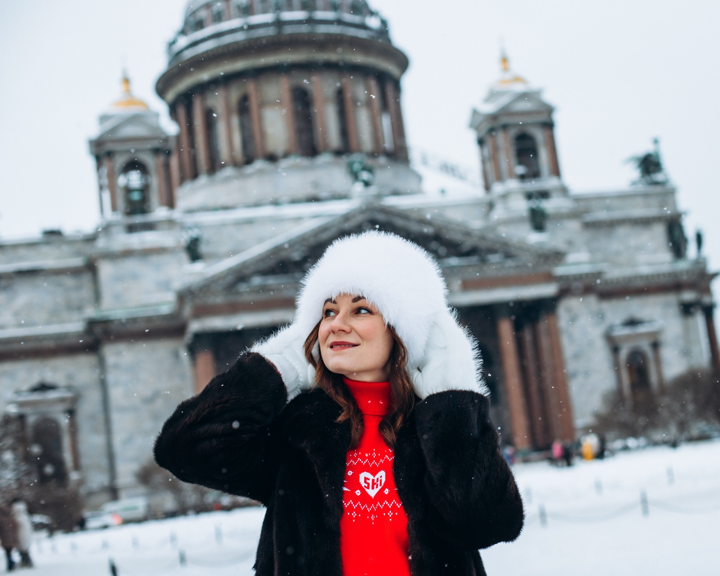 Елена в январе. Фотопрогулка в Петербурге. Индивидуальный и семейный фотограф в Санкт-Петербурге