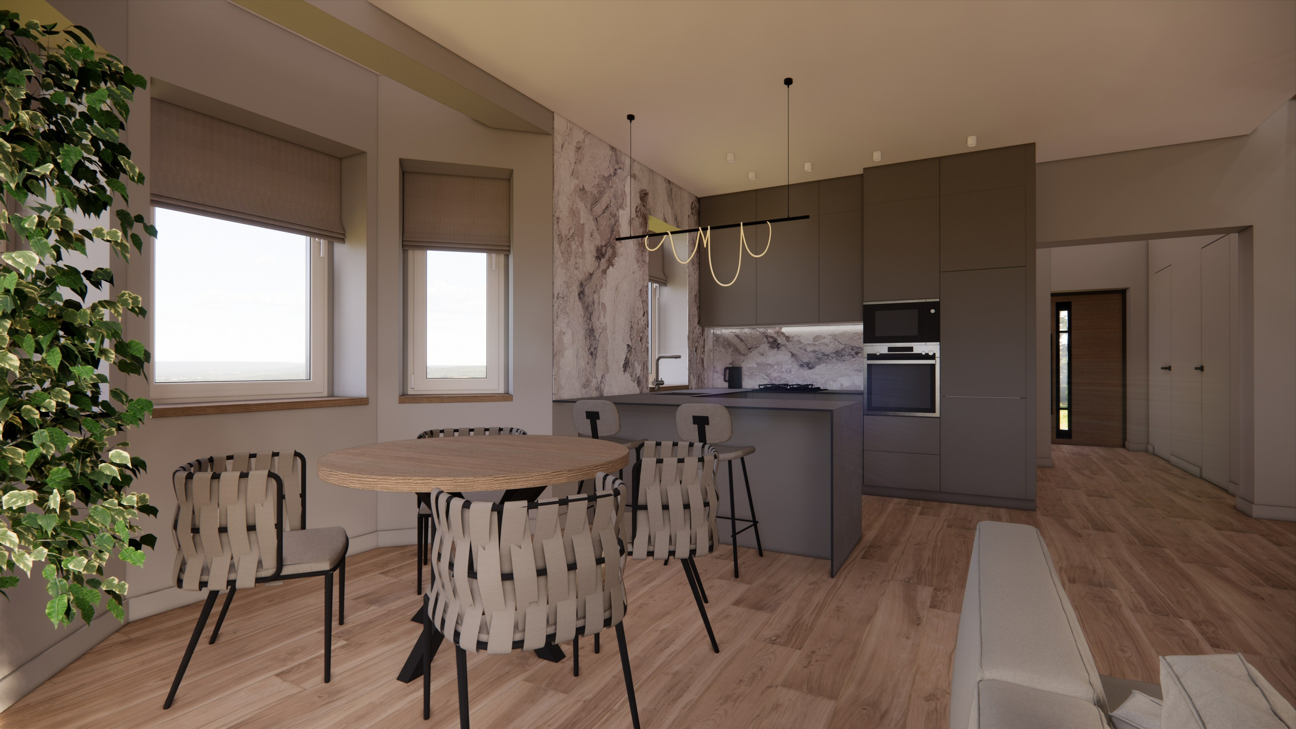 Дуплекс 120 м² в КП ВП-лайт (совместная работа с Любовью Поляковой designpolyakova.ru). Push-design.ru