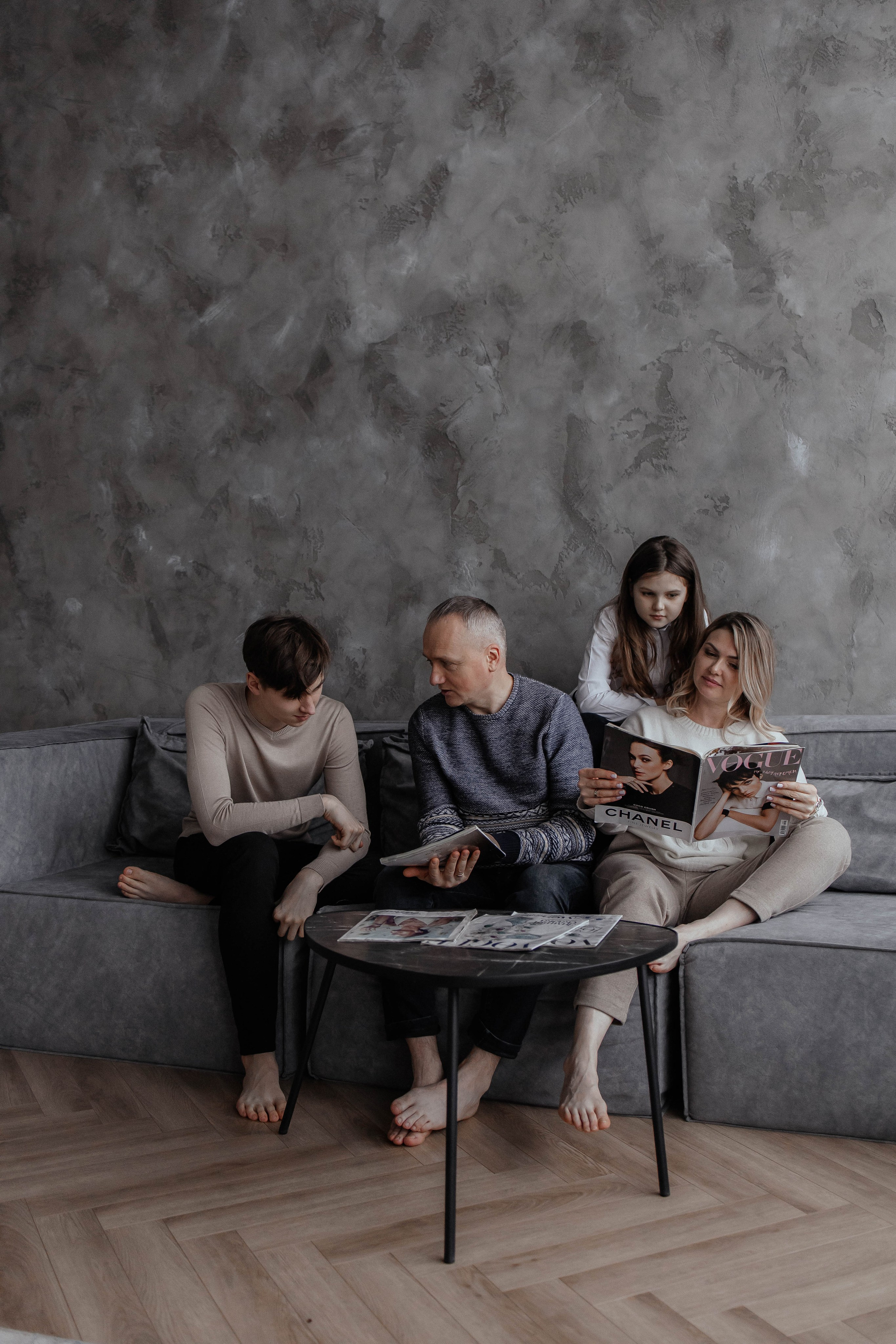 Студийная фотосессия семьи для Дмитрия, Анастасии, Алексея и Полины. Семейный фотограф в Москве, Щелково, Фрязино _ Виктория Степанова