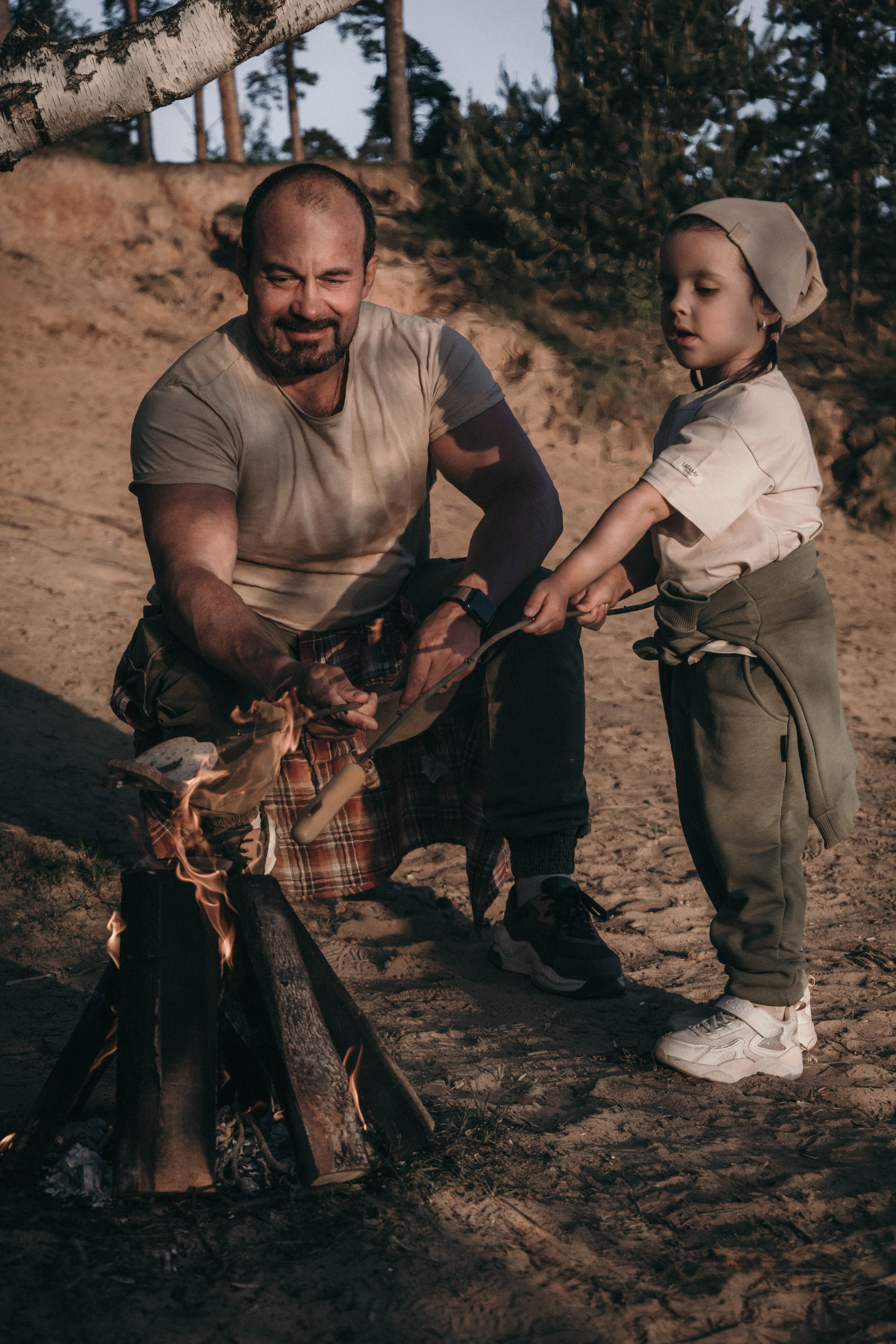 Закатная фотосессия папы и дочки. Семейный фотограф в Москве, Щелково, Фрязино _ Виктория Степанова