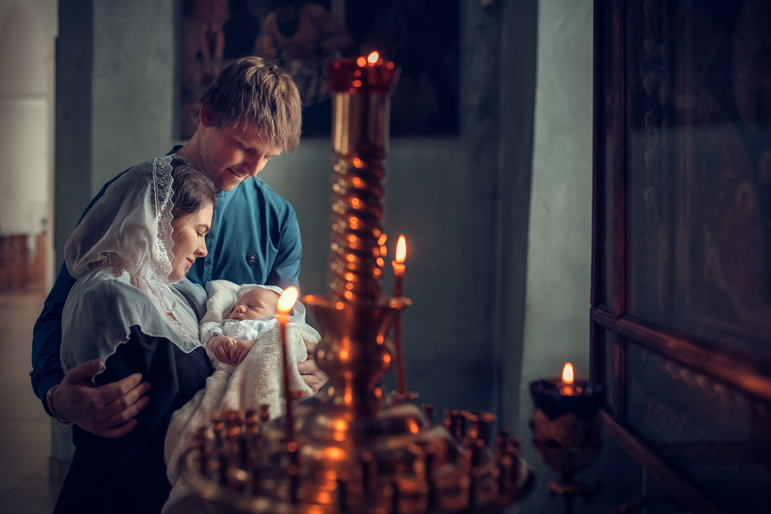 Таинство крещения Алексея. Екатерина Крапивина фотограф церковных Таинств в Нижний Новгороде